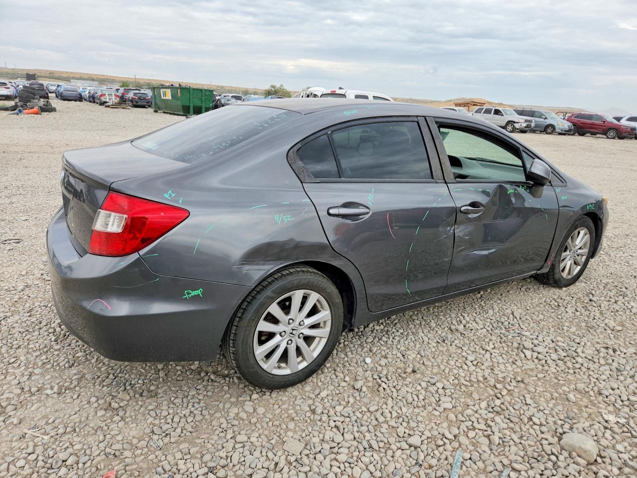 2012 Honda Civic Ex Серый vin: 2HGFB2F87CH597176