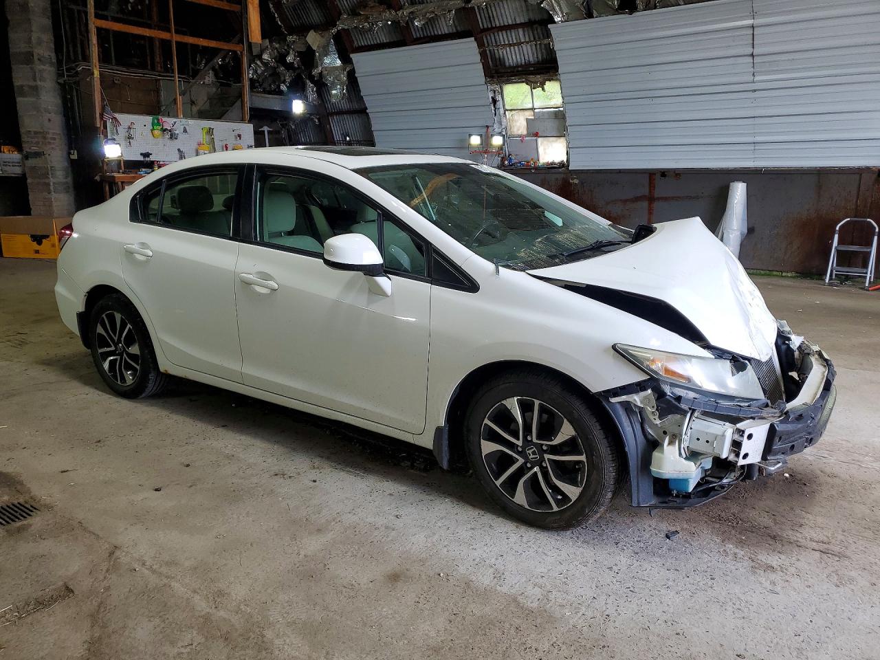 2013 Honda Civic Ex White vin: 2HGFB2F87DH503587