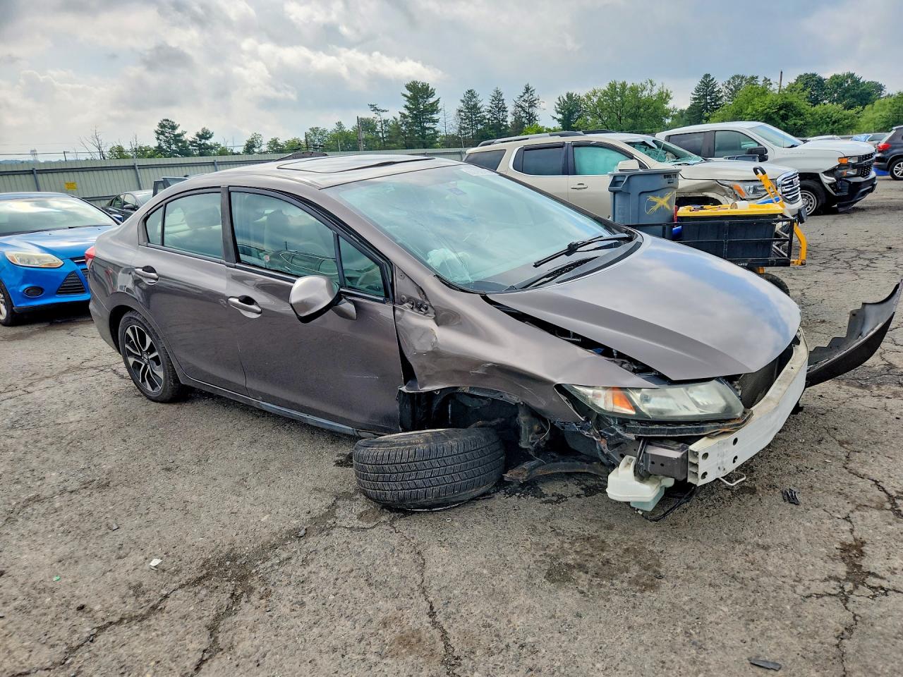 2013 Honda Civic Ex Gray vin: 2HGFB2F87DH529610