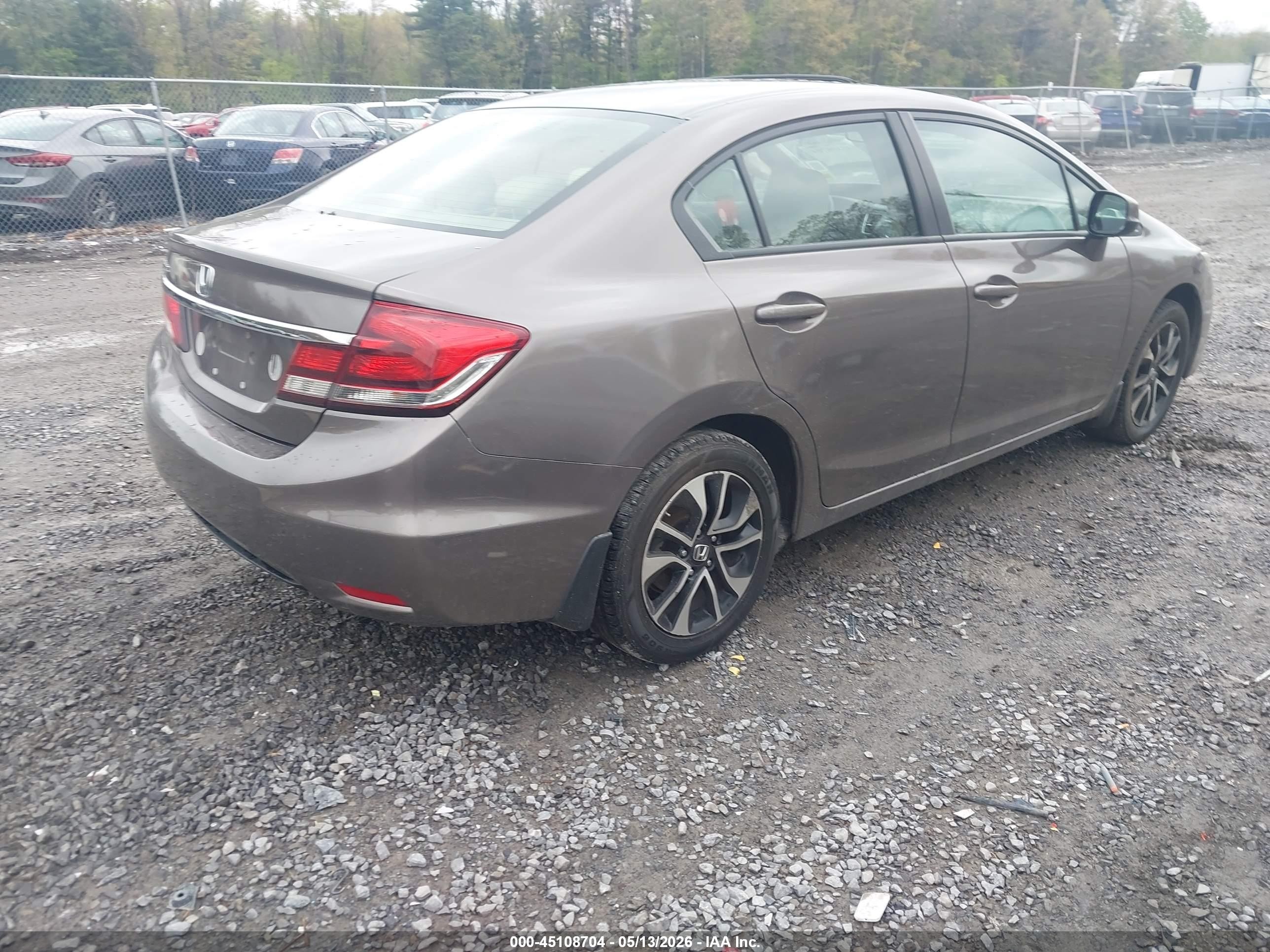 2013 Honda Civic Ex Brown vin: 2HGFB2F87DH530191