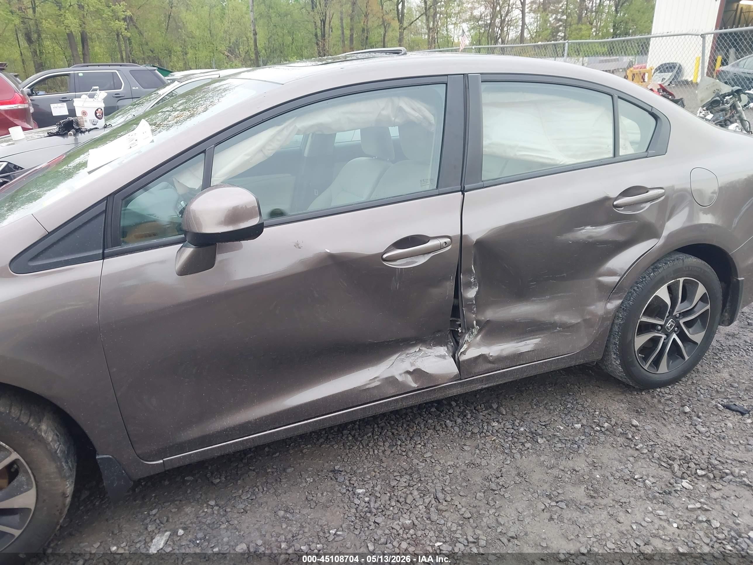 2013 Honda Civic Ex Brown vin: 2HGFB2F87DH530191