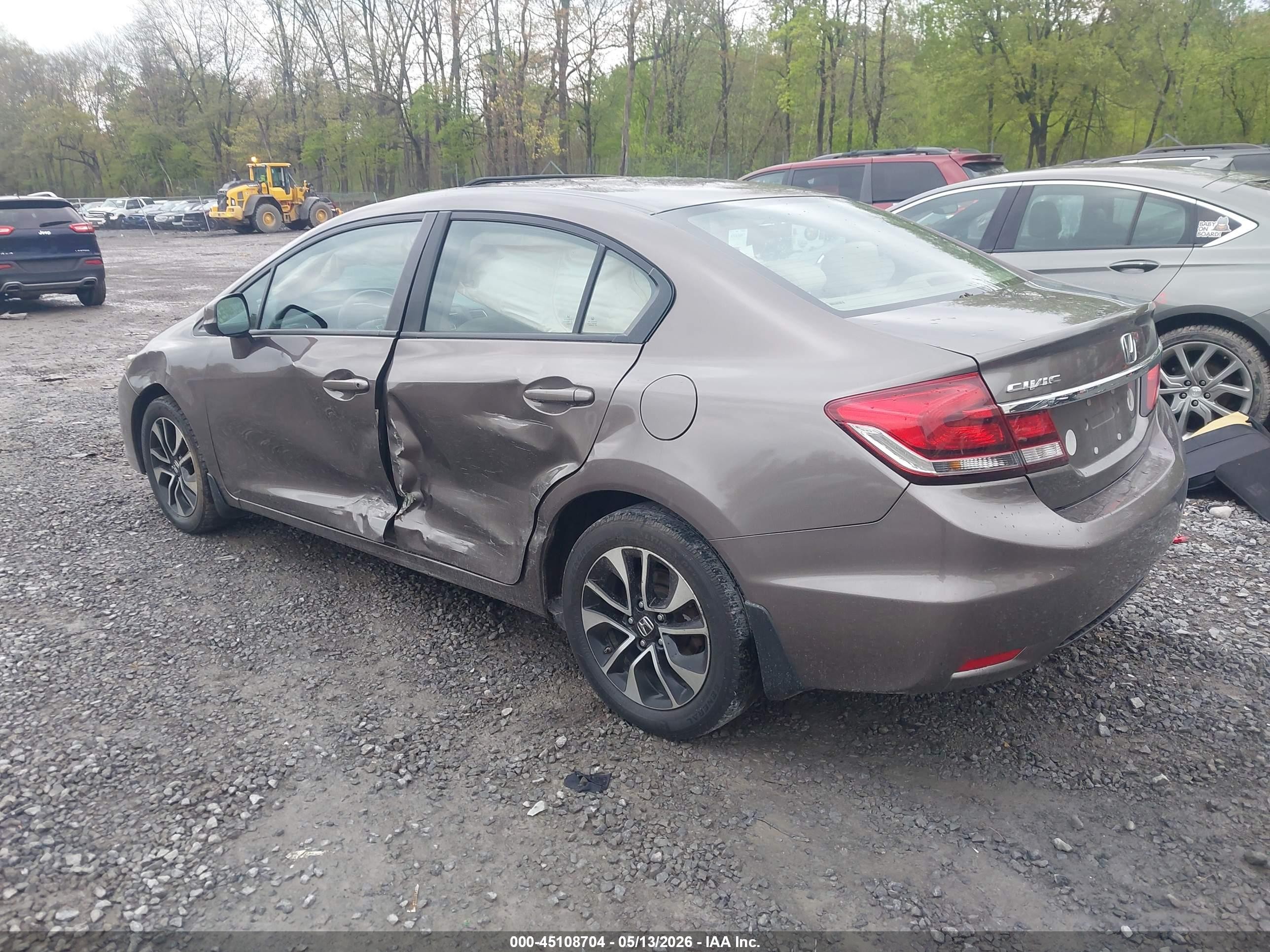 2013 Honda Civic Ex Brown vin: 2HGFB2F87DH530191