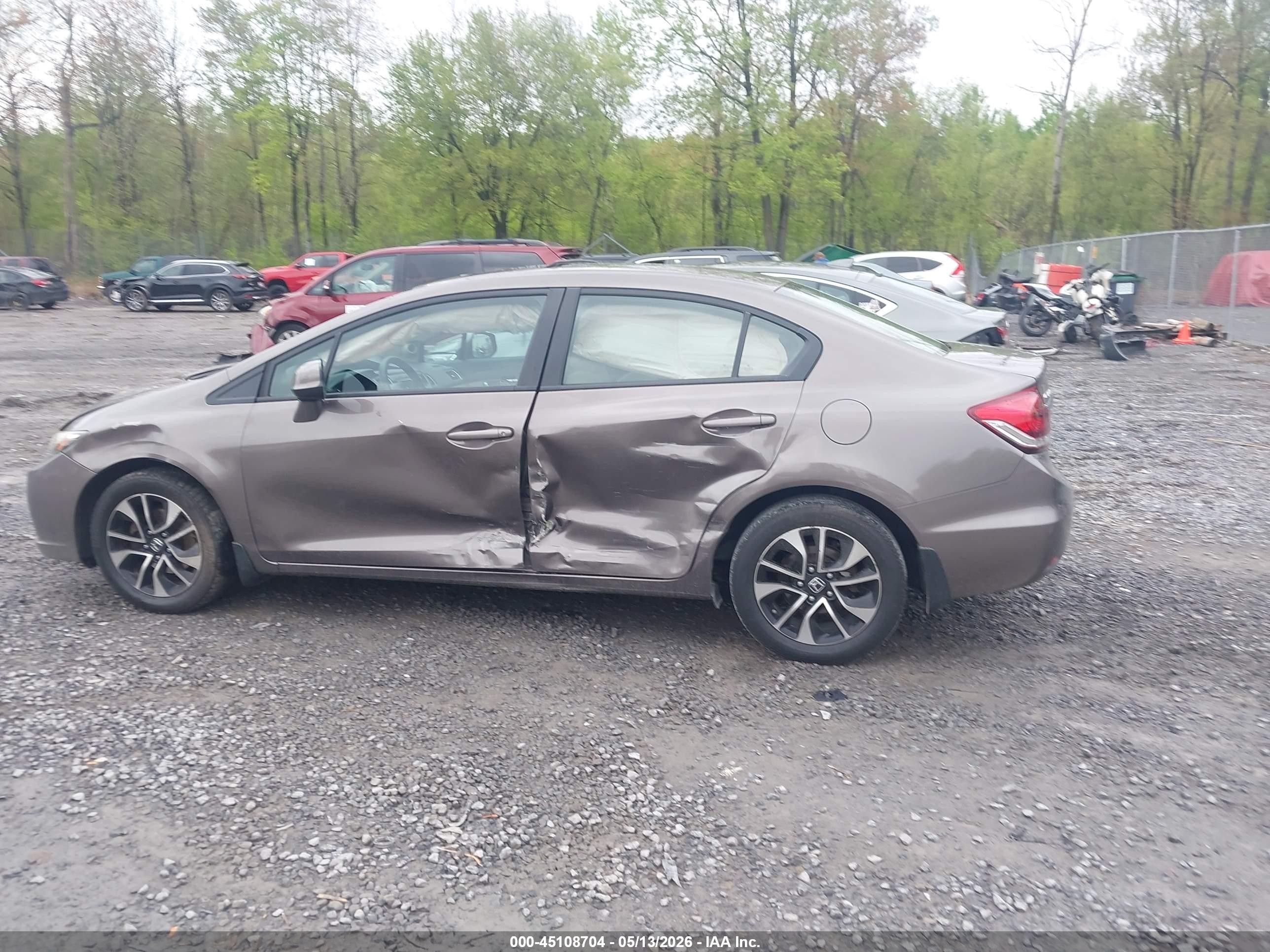 2013 Honda Civic Ex Brown vin: 2HGFB2F87DH530191