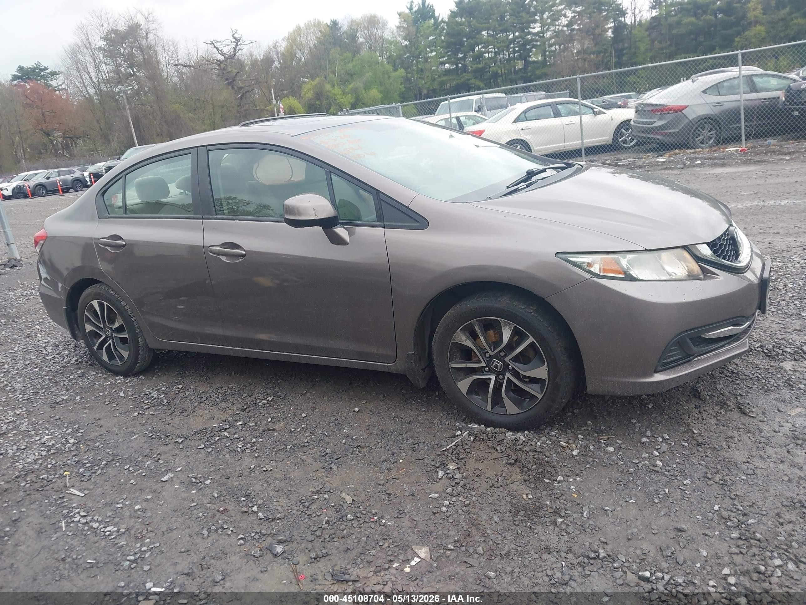 2013 Honda Civic Ex Brown vin: 2HGFB2F87DH530191