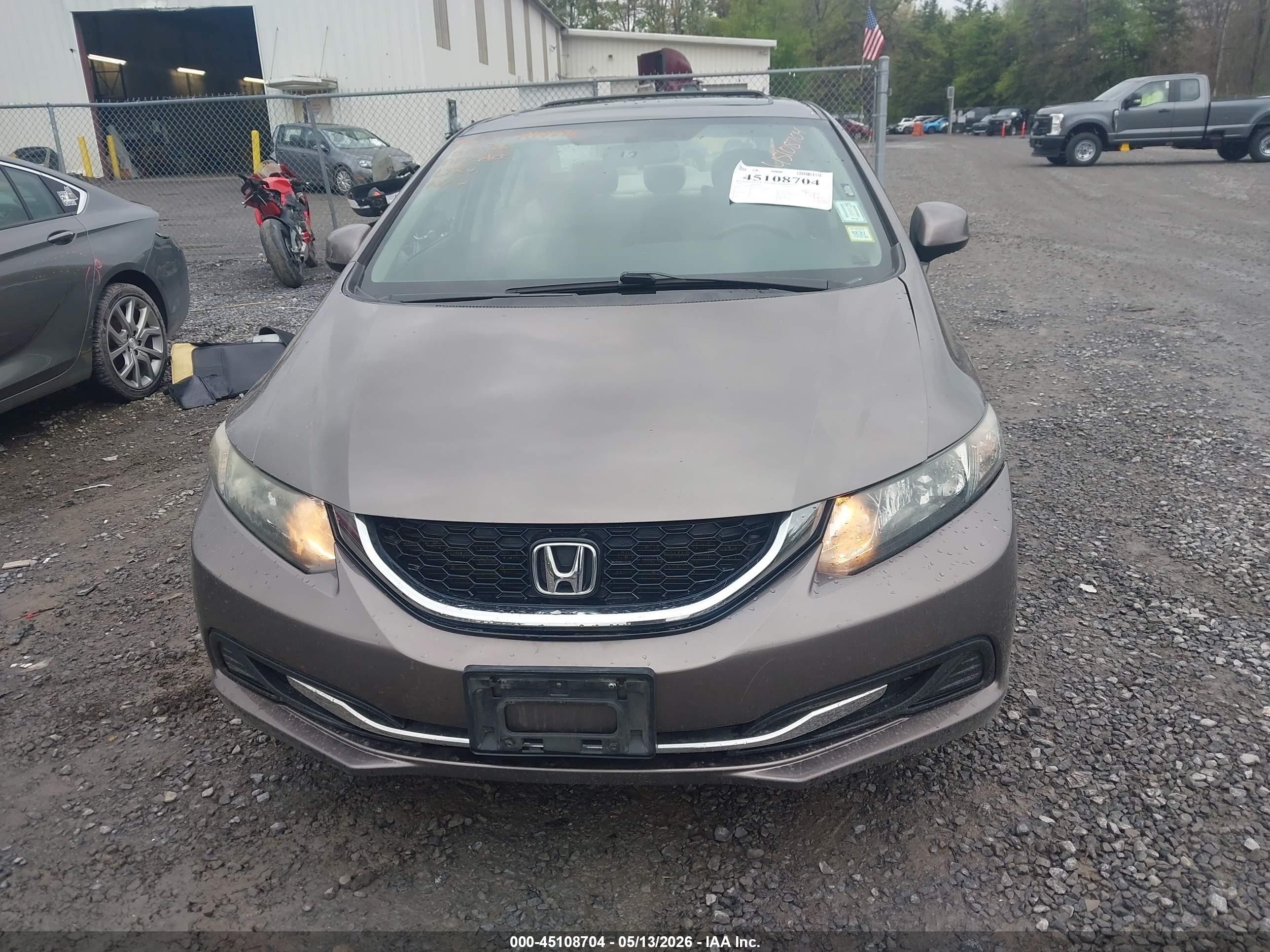 2013 Honda Civic Ex Brown vin: 2HGFB2F87DH530191