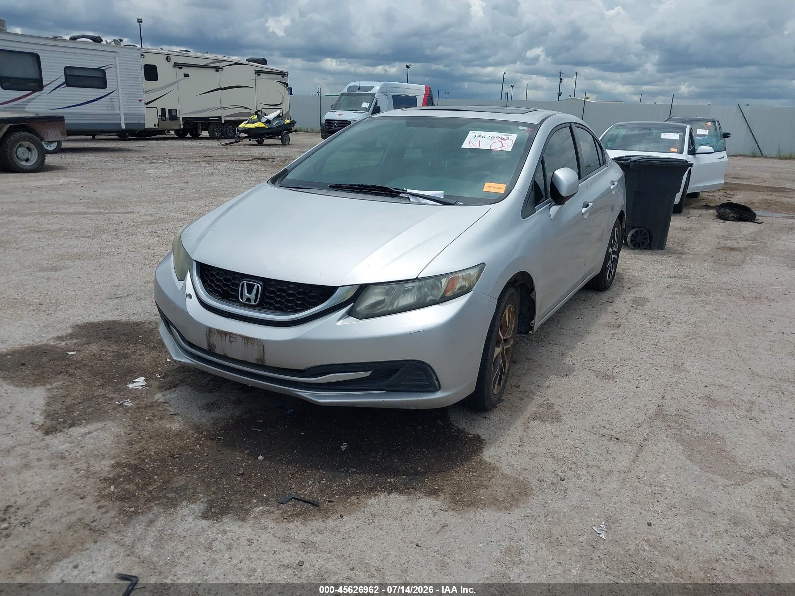 2013 Honda Civic Ex Silver vin: 2HGFB2F87DH548092