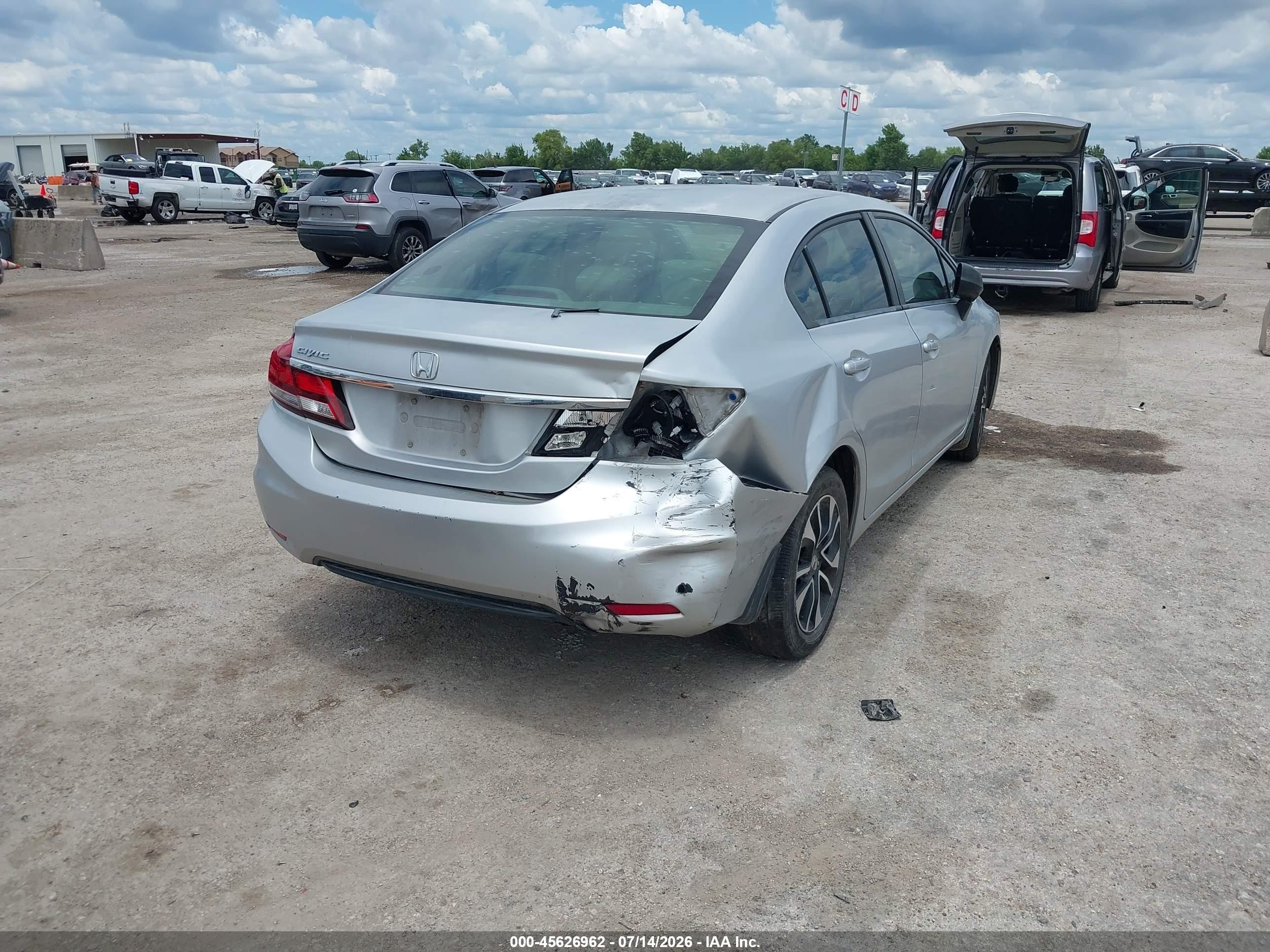 2013 Honda Civic Ex Silver vin: 2HGFB2F87DH548092