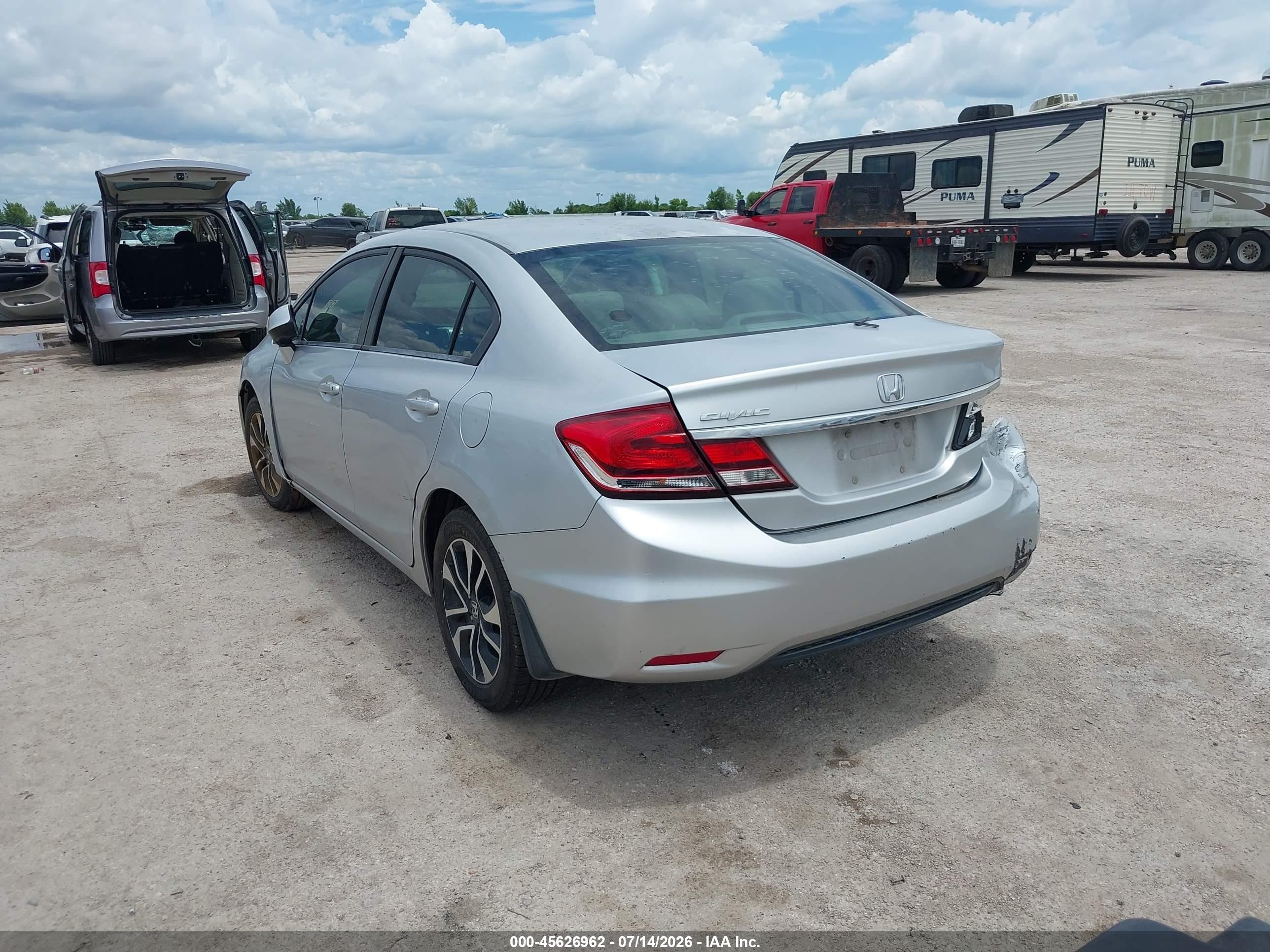 2013 Honda Civic Ex Silver vin: 2HGFB2F87DH548092