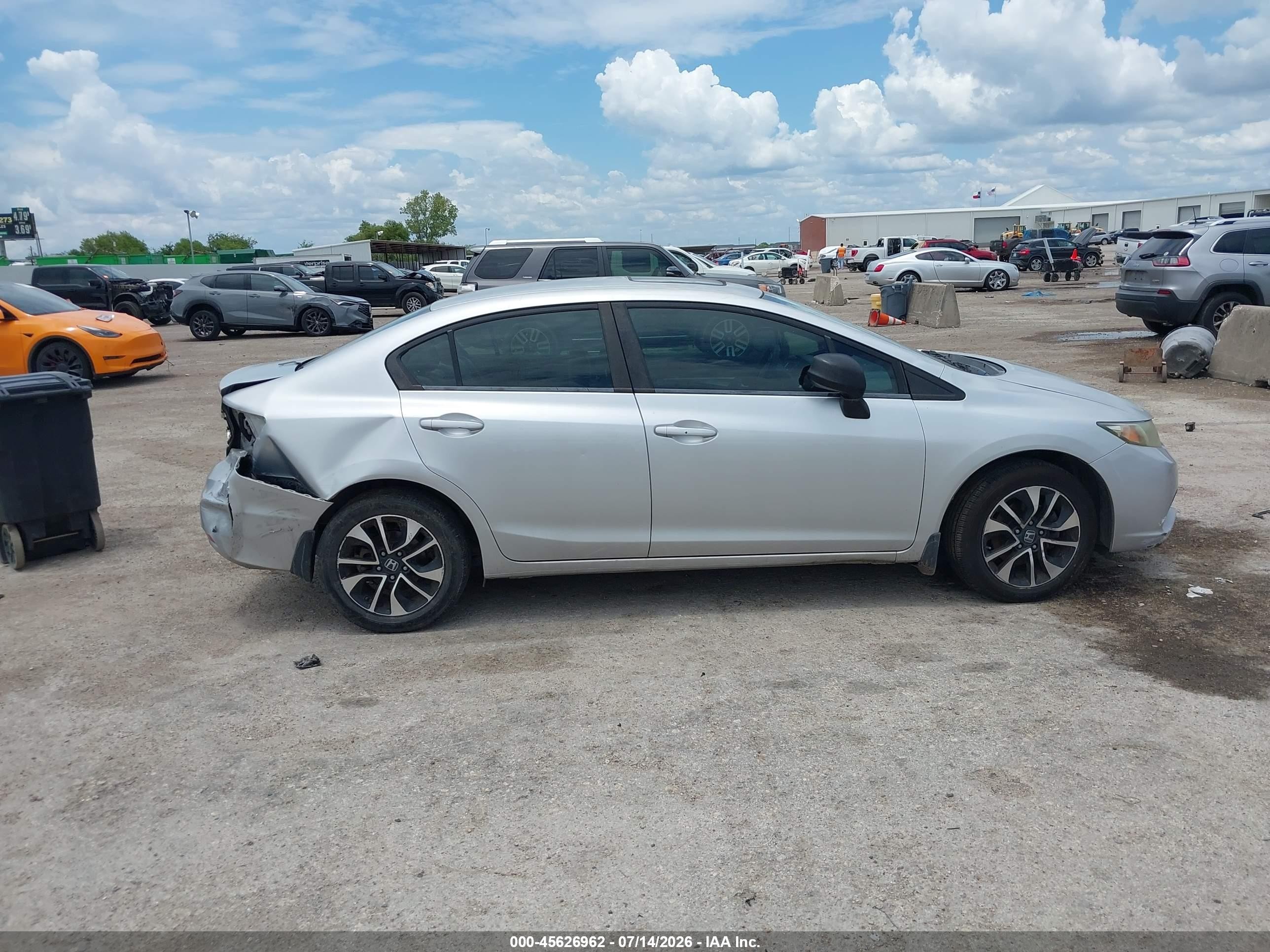 2013 Honda Civic Ex Silver vin: 2HGFB2F87DH548092