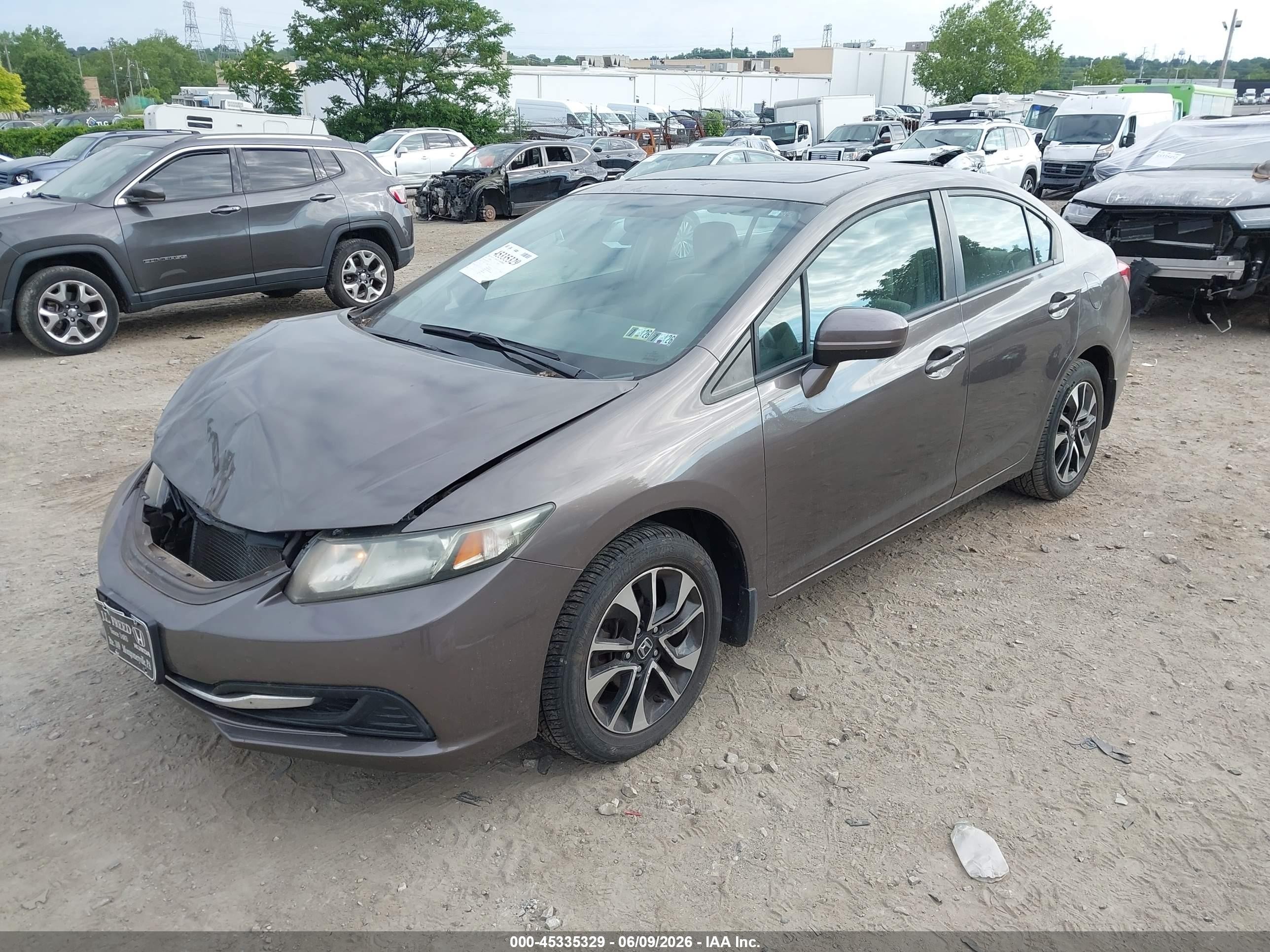 2014 Honda Civic Ex Gray vin: 2HGFB2F87EH515112