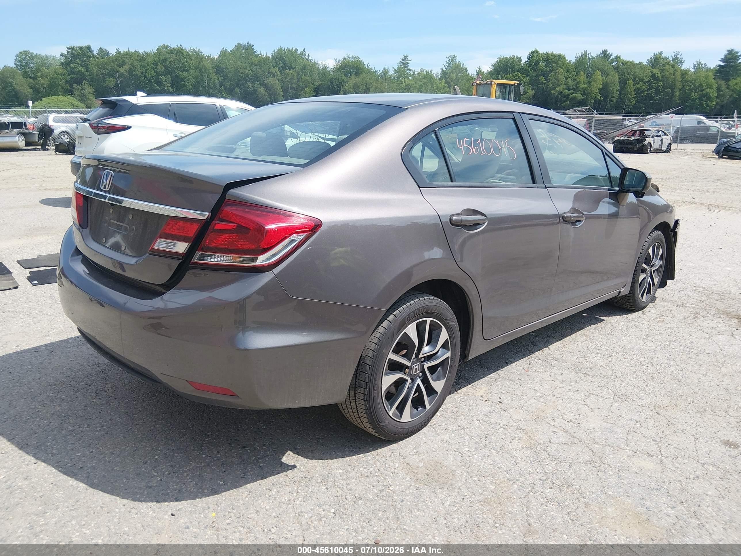 2014 Honda Civic Ex Коричневый vin: 2HGFB2F87EH540852
