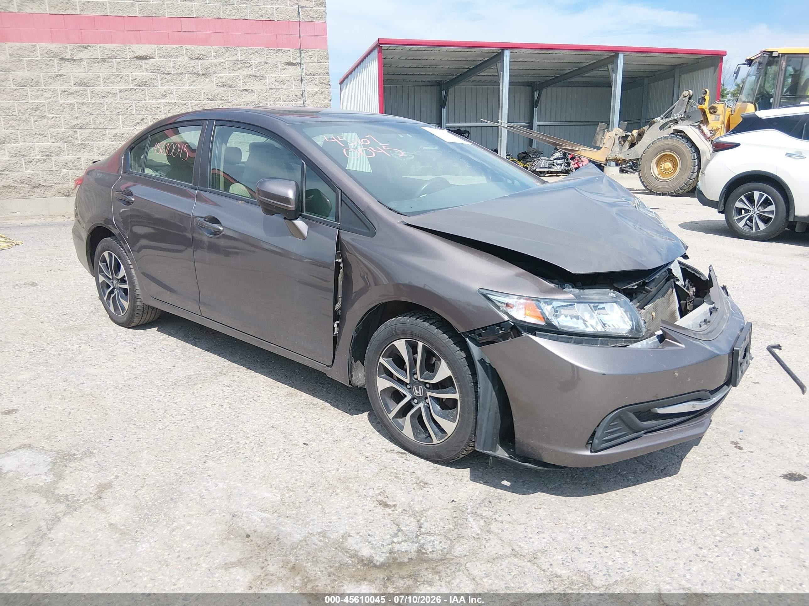 2014 Honda Civic Ex Коричневый vin: 2HGFB2F87EH540852