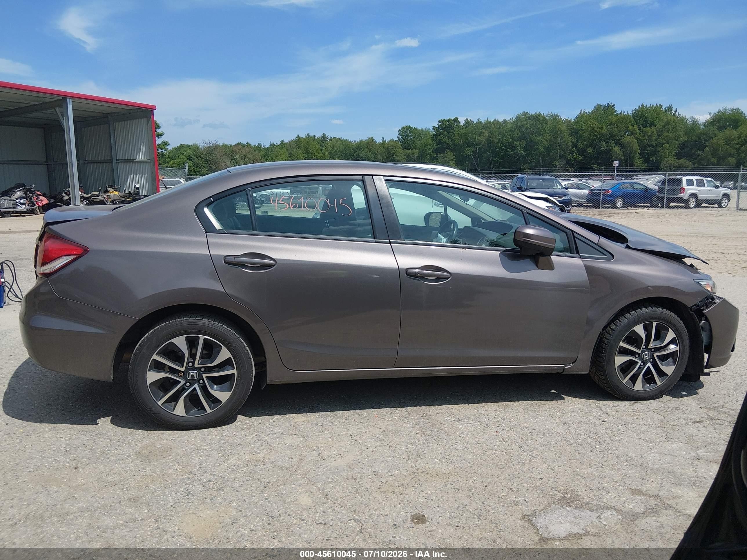 2014 Honda Civic Ex Коричневый vin: 2HGFB2F87EH540852