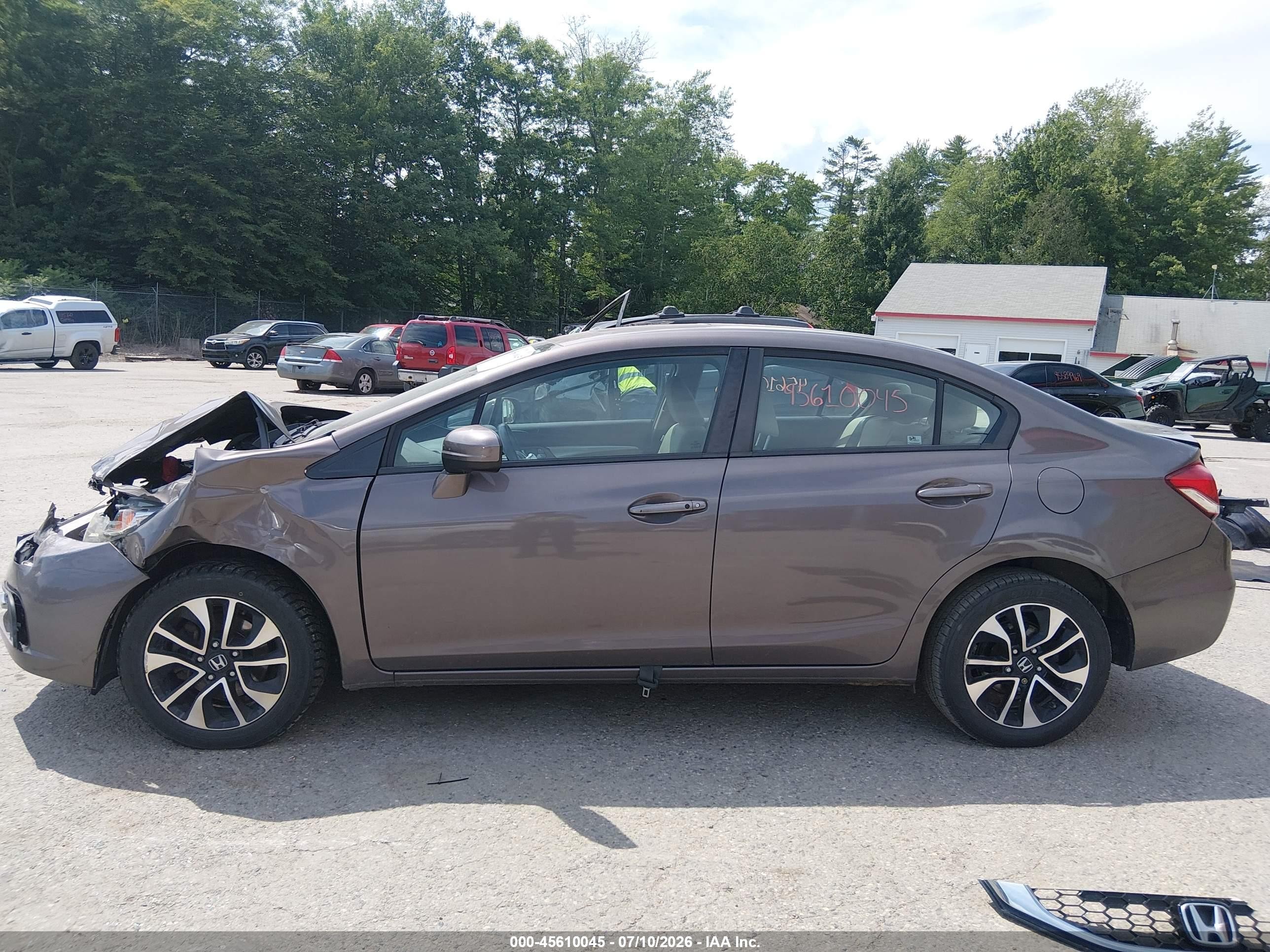2014 Honda Civic Ex Коричневый vin: 2HGFB2F87EH540852
