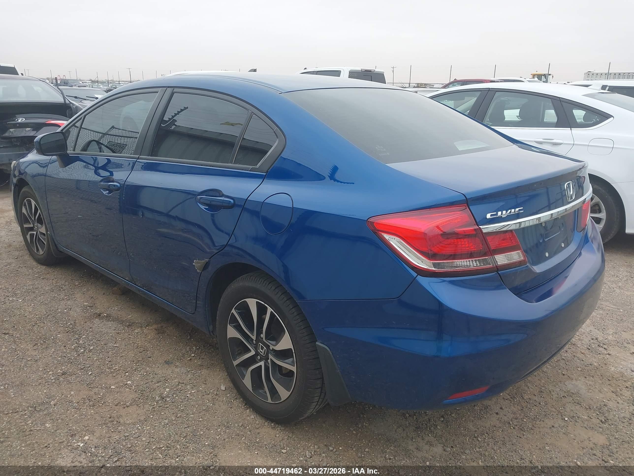 2015 Honda Civic Ex Blue vin: 2HGFB2F87FH550685