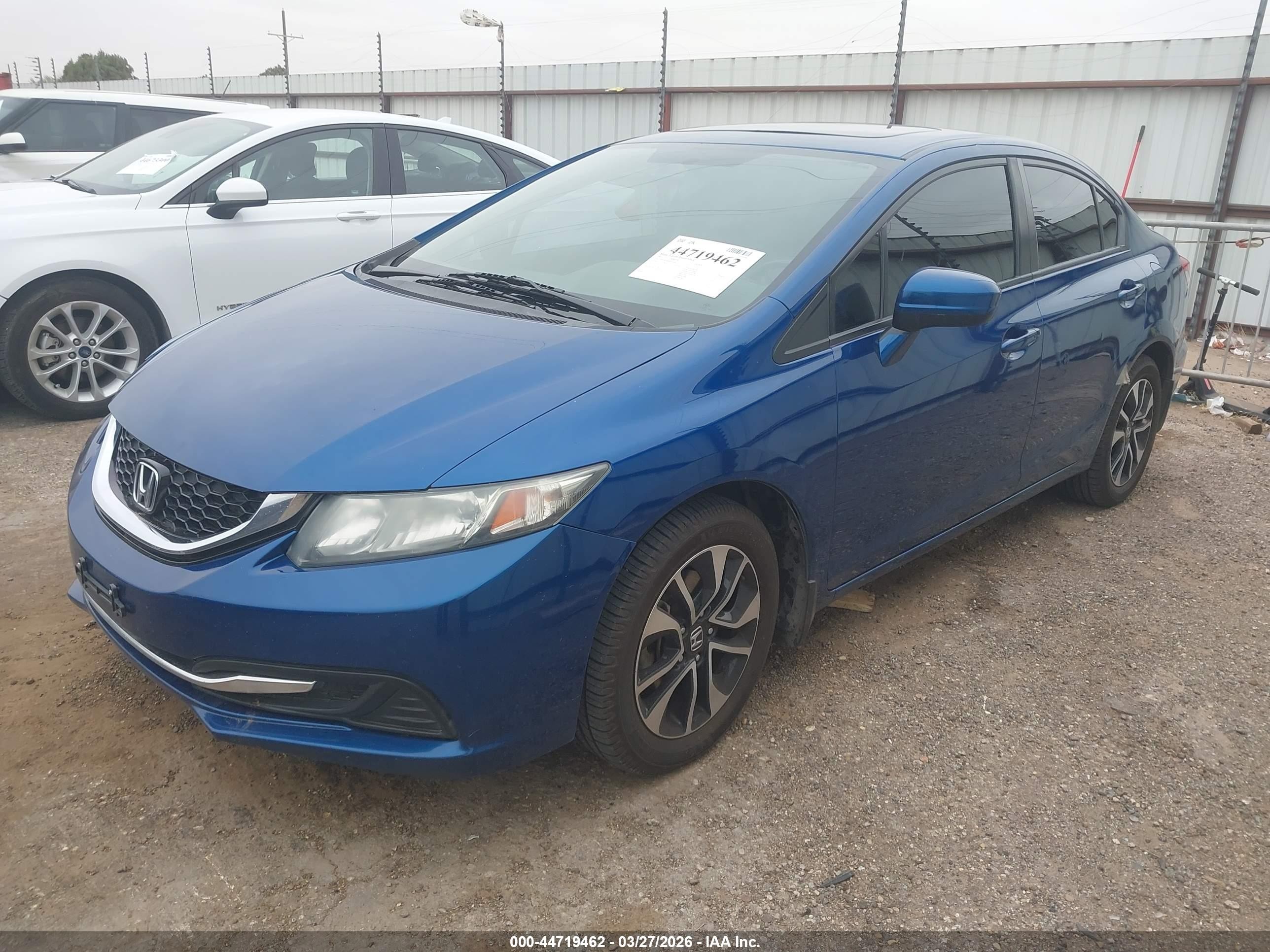 2015 Honda Civic Ex Blue vin: 2HGFB2F87FH550685