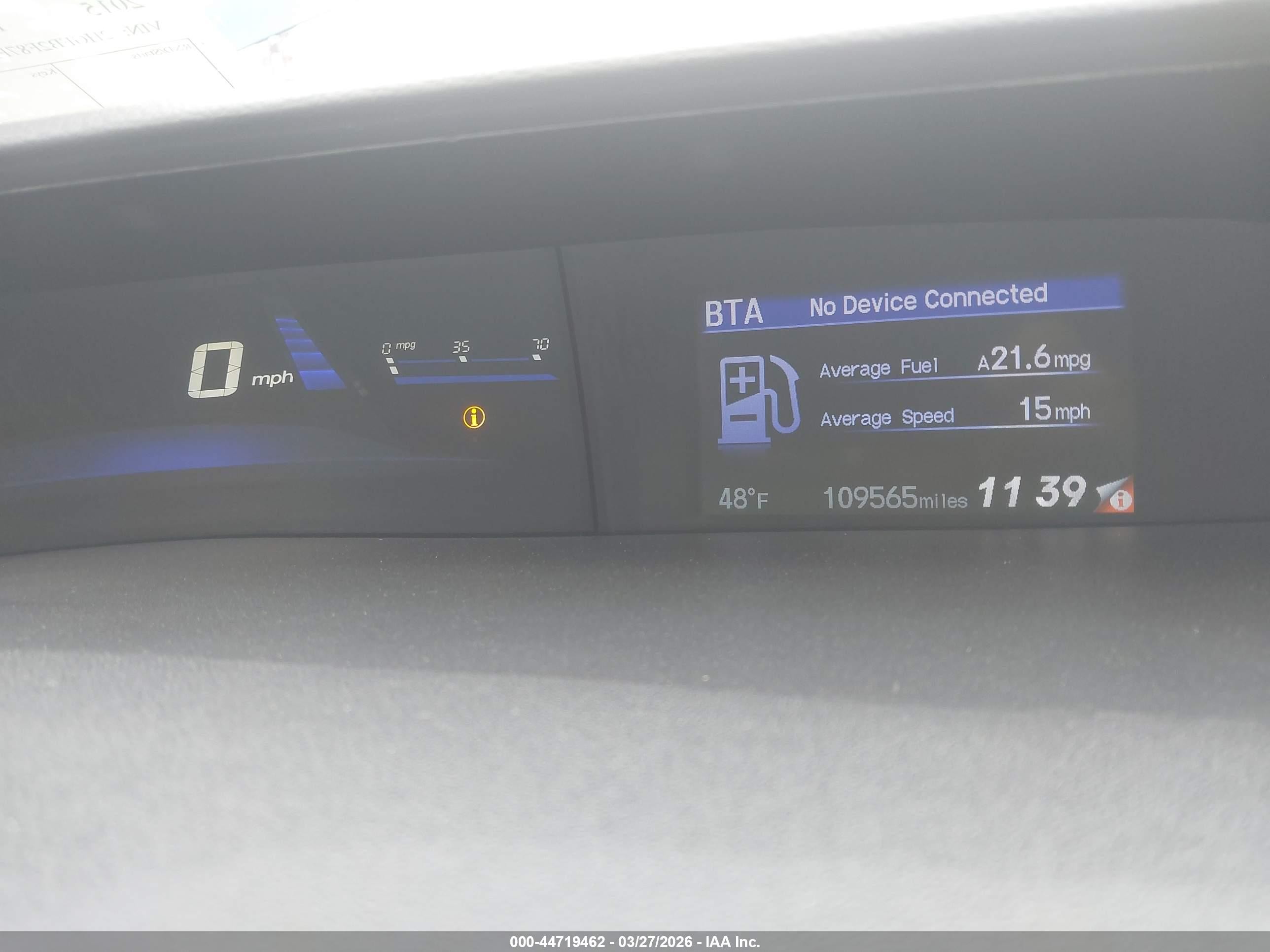 2015 Honda Civic Ex Blue vin: 2HGFB2F87FH550685