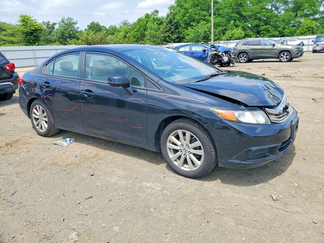 2012 Honda Civic Ex Black vin: 2HGFB2F88CH314784