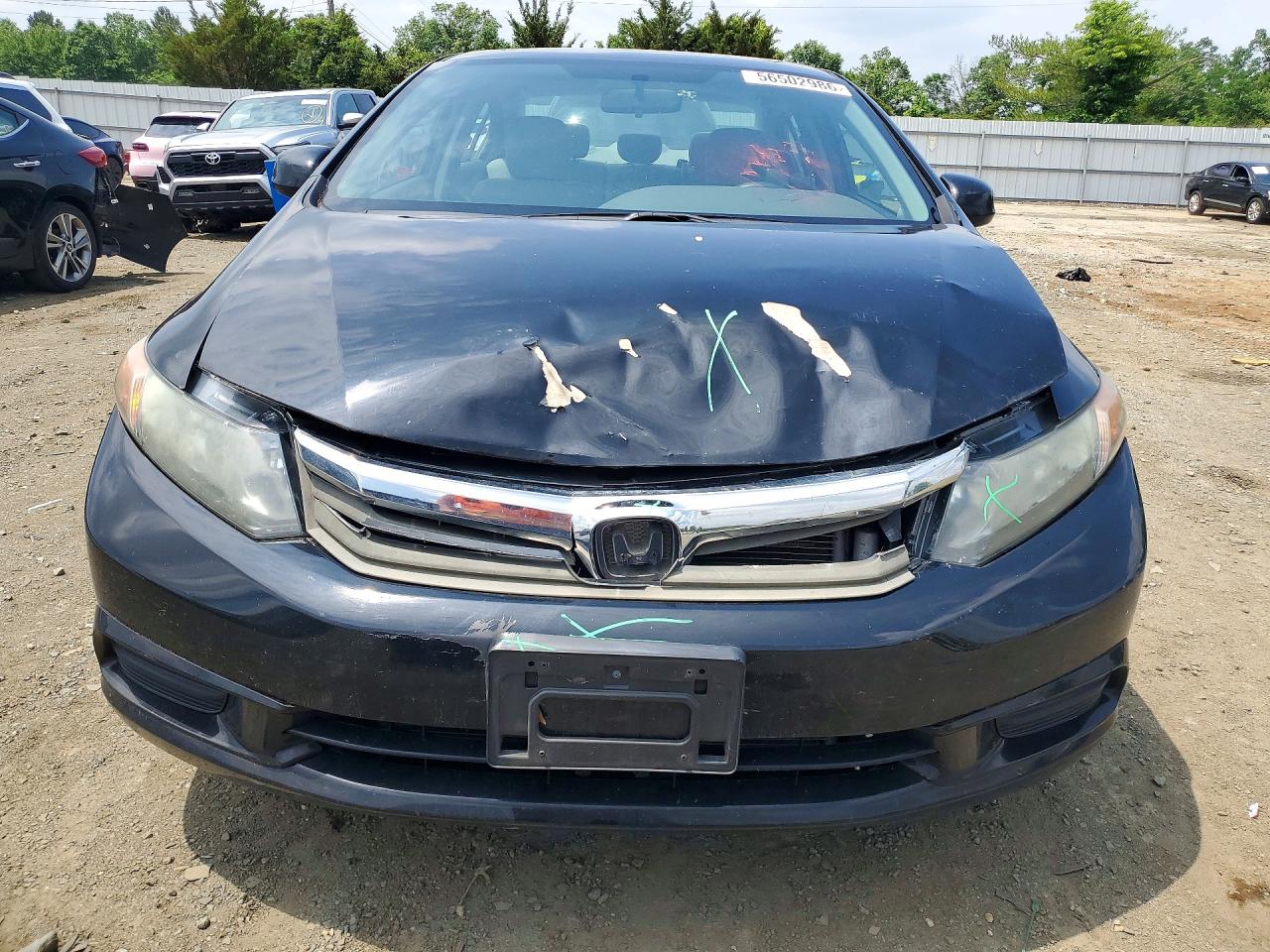 2012 Honda Civic Ex Black vin: 2HGFB2F88CH314784