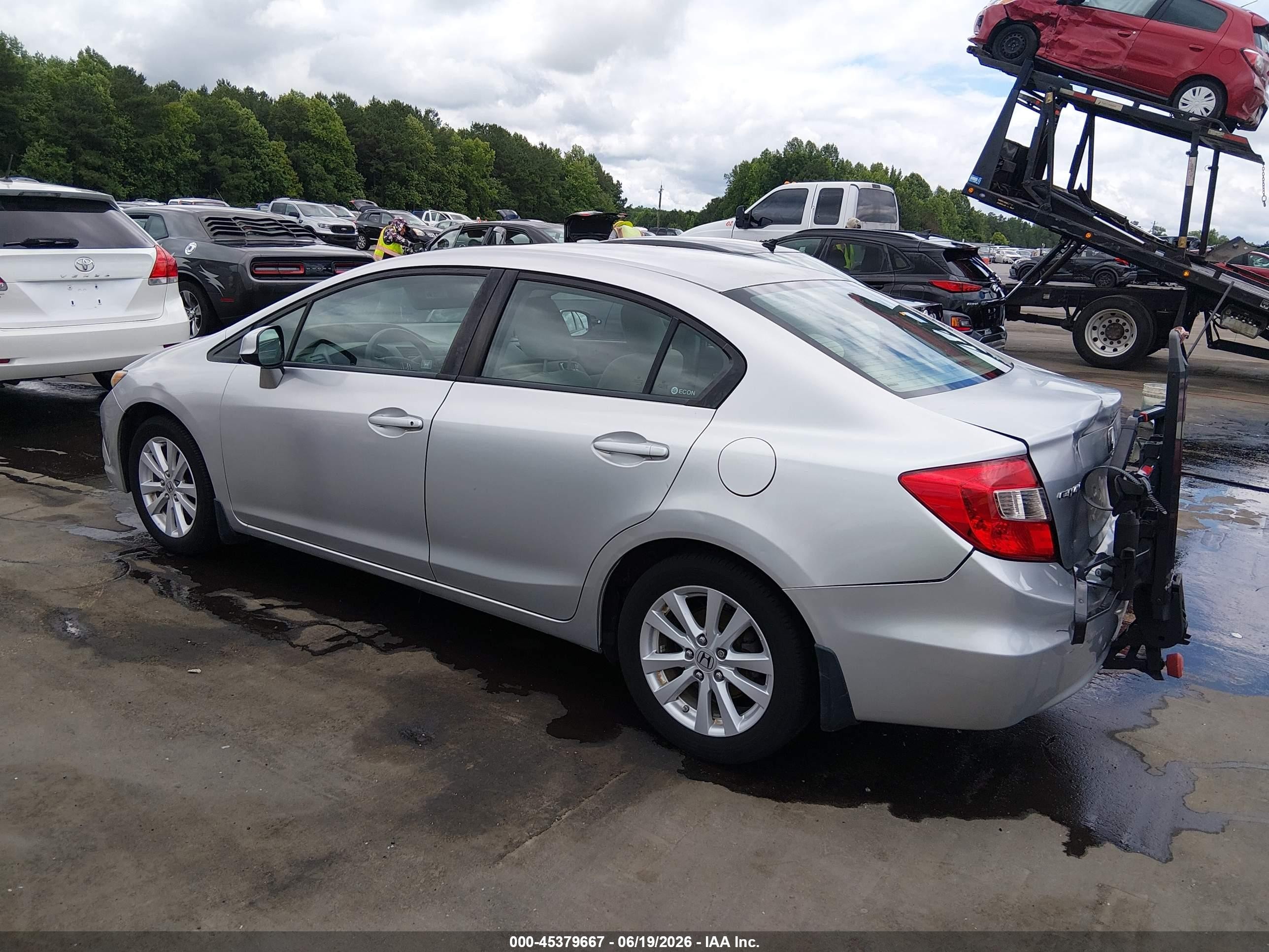 2012 Honda Civic Ex Silver vin: 2HGFB2F88CH319175