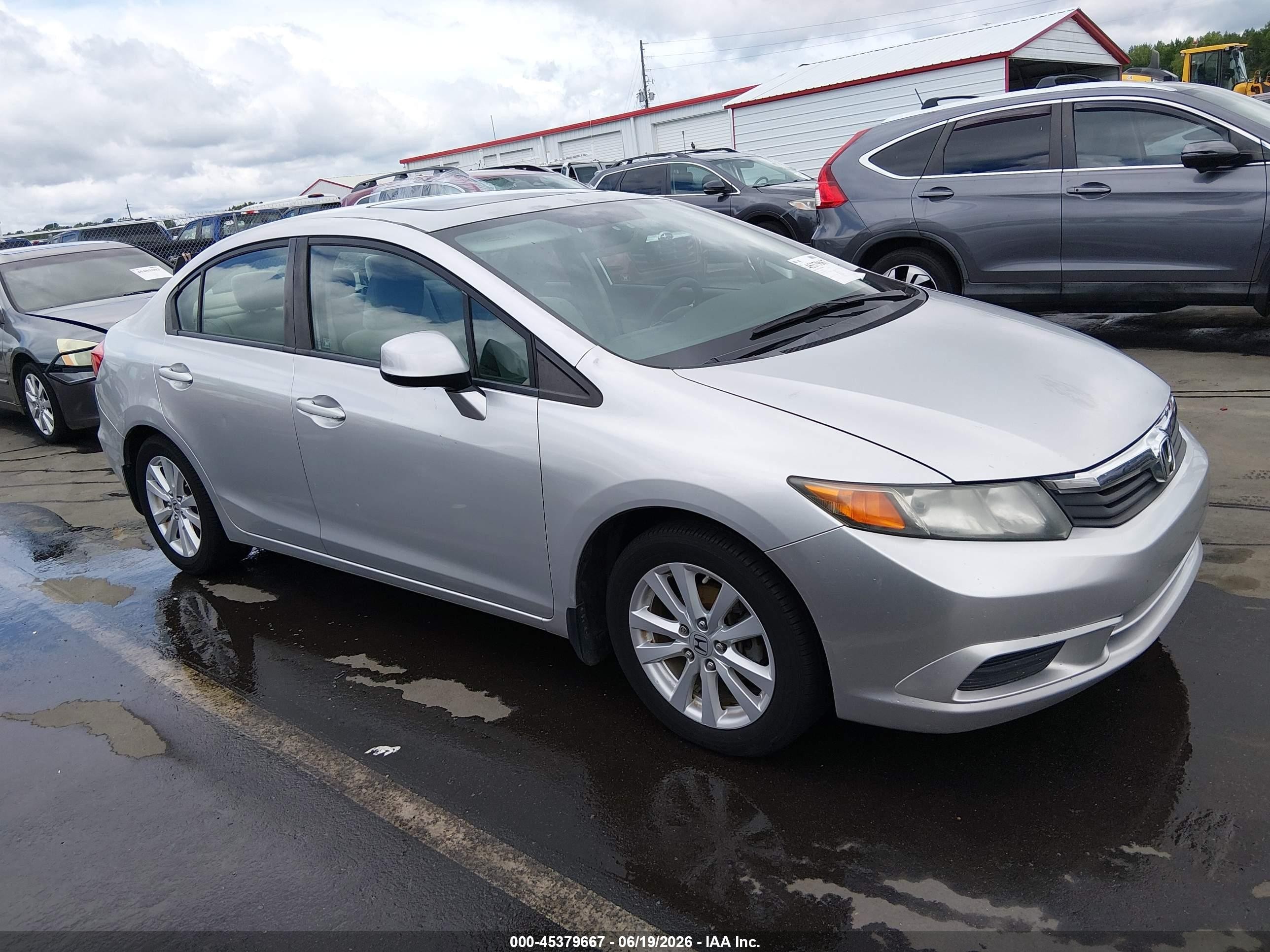 2012 Honda Civic Ex Silver vin: 2HGFB2F88CH319175