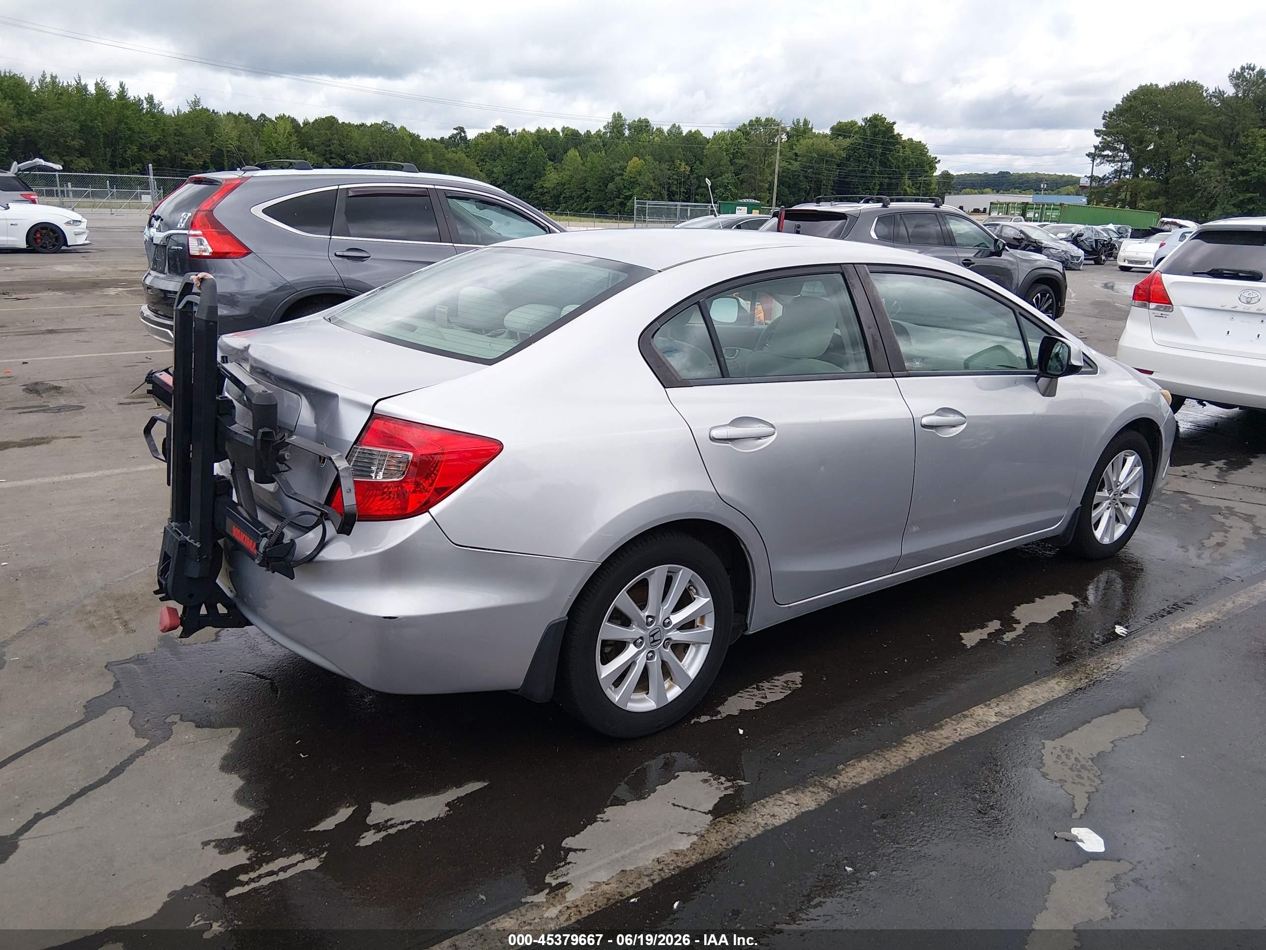 2012 Honda Civic Ex Silver vin: 2HGFB2F88CH319175