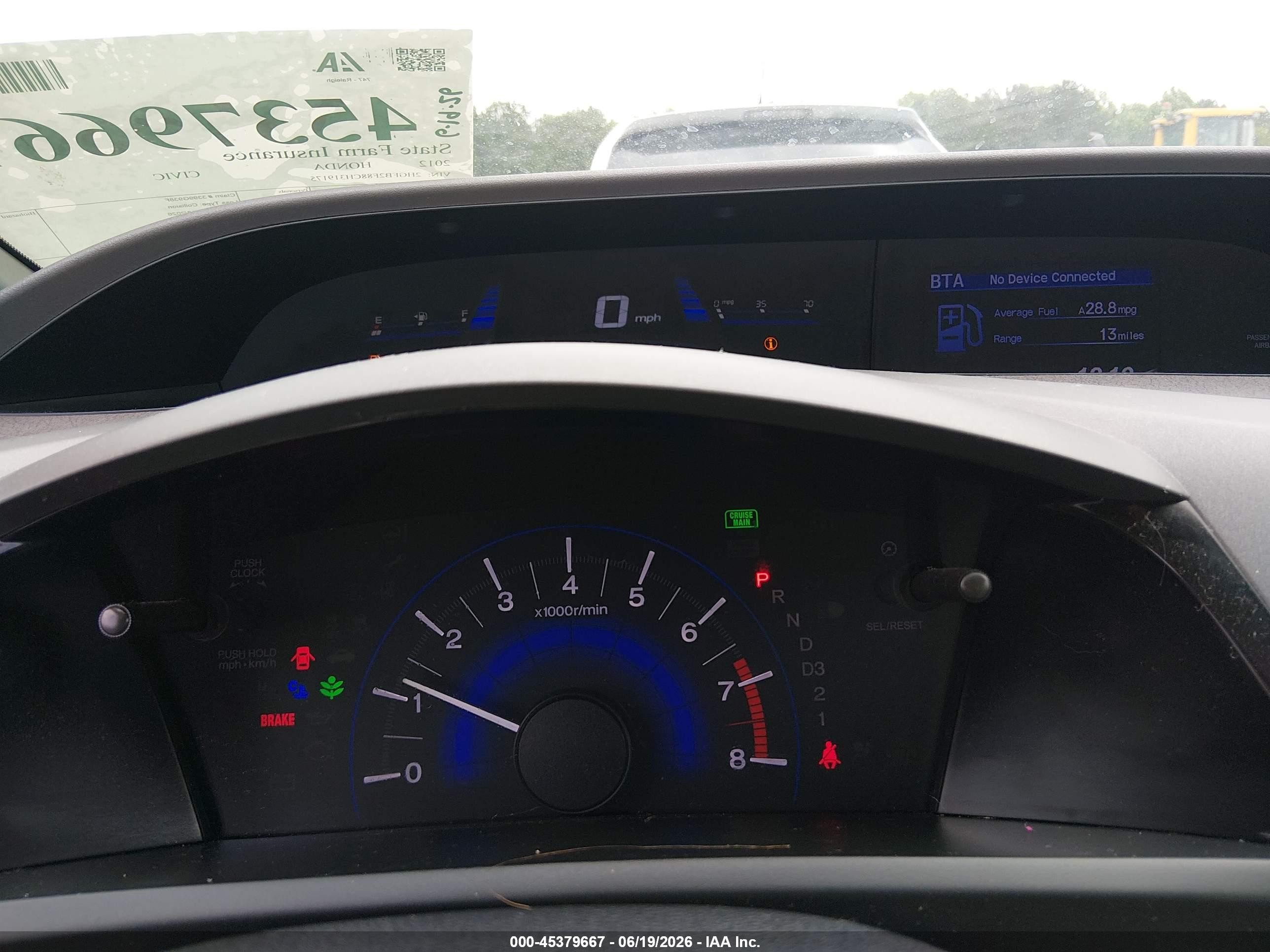 2012 Honda Civic Ex Silver vin: 2HGFB2F88CH319175