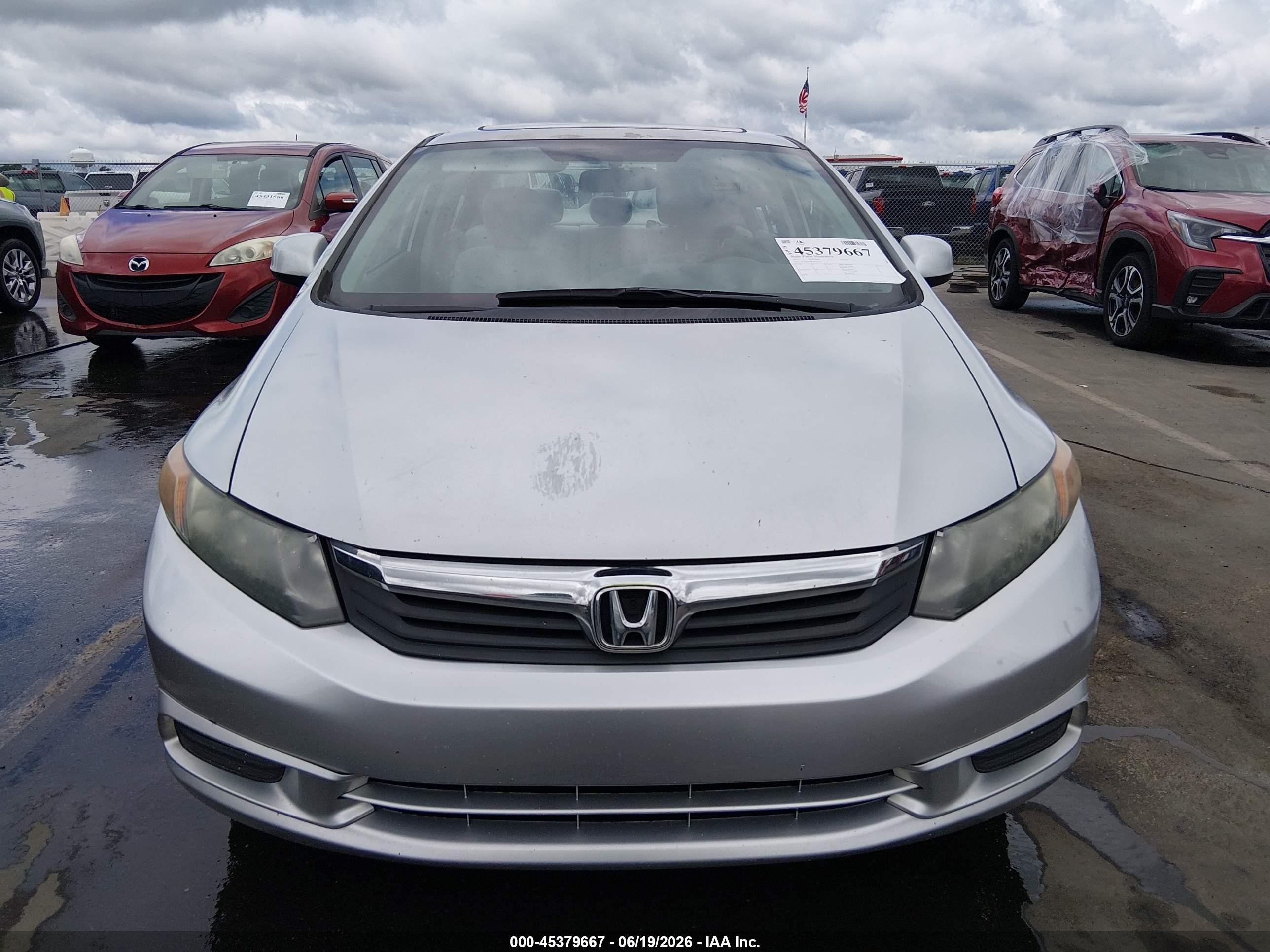 2012 Honda Civic Ex Silver vin: 2HGFB2F88CH319175