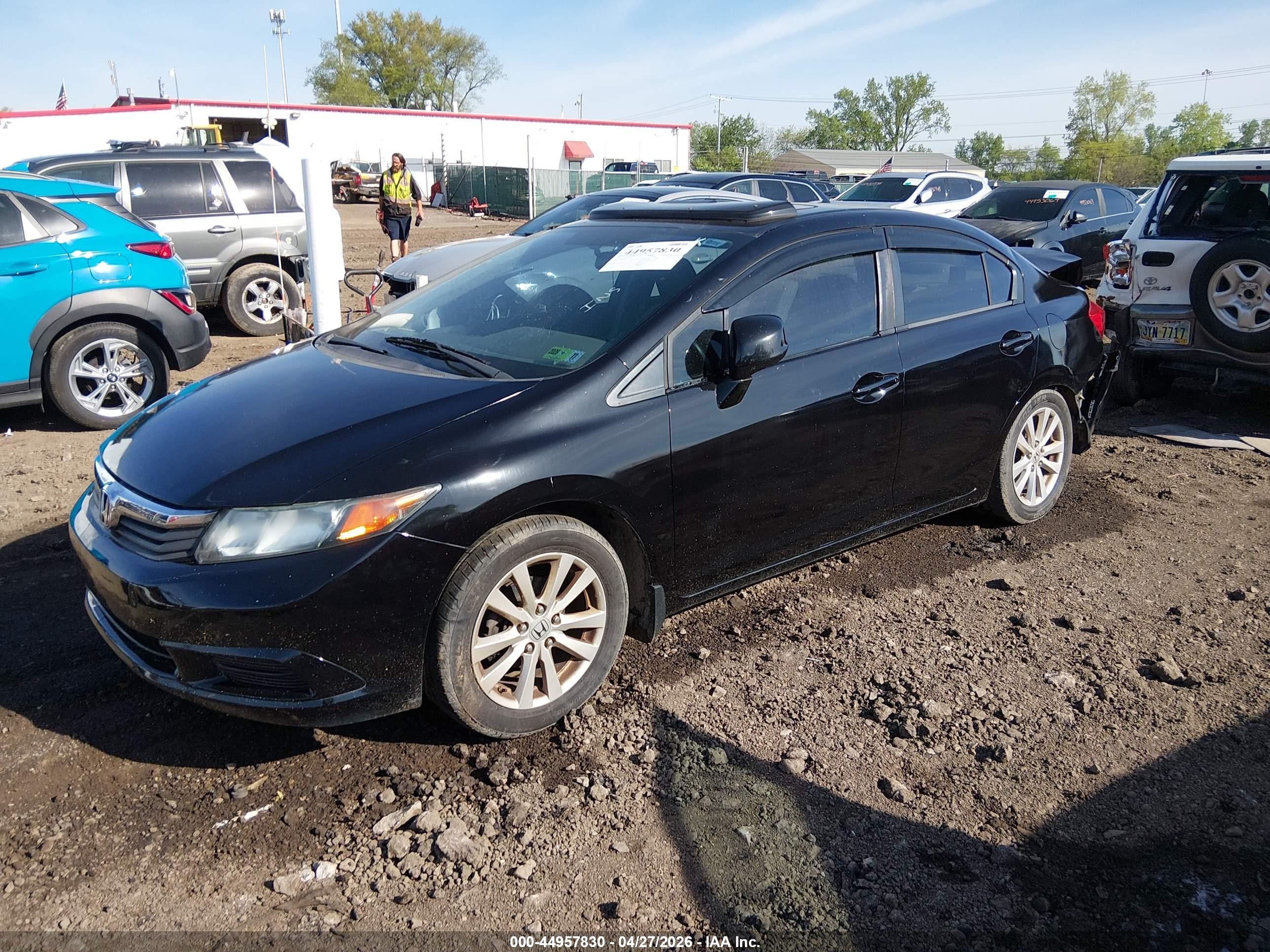 2012 Honda Civic Ex Черный vin: 2HGFB2F88CH503239