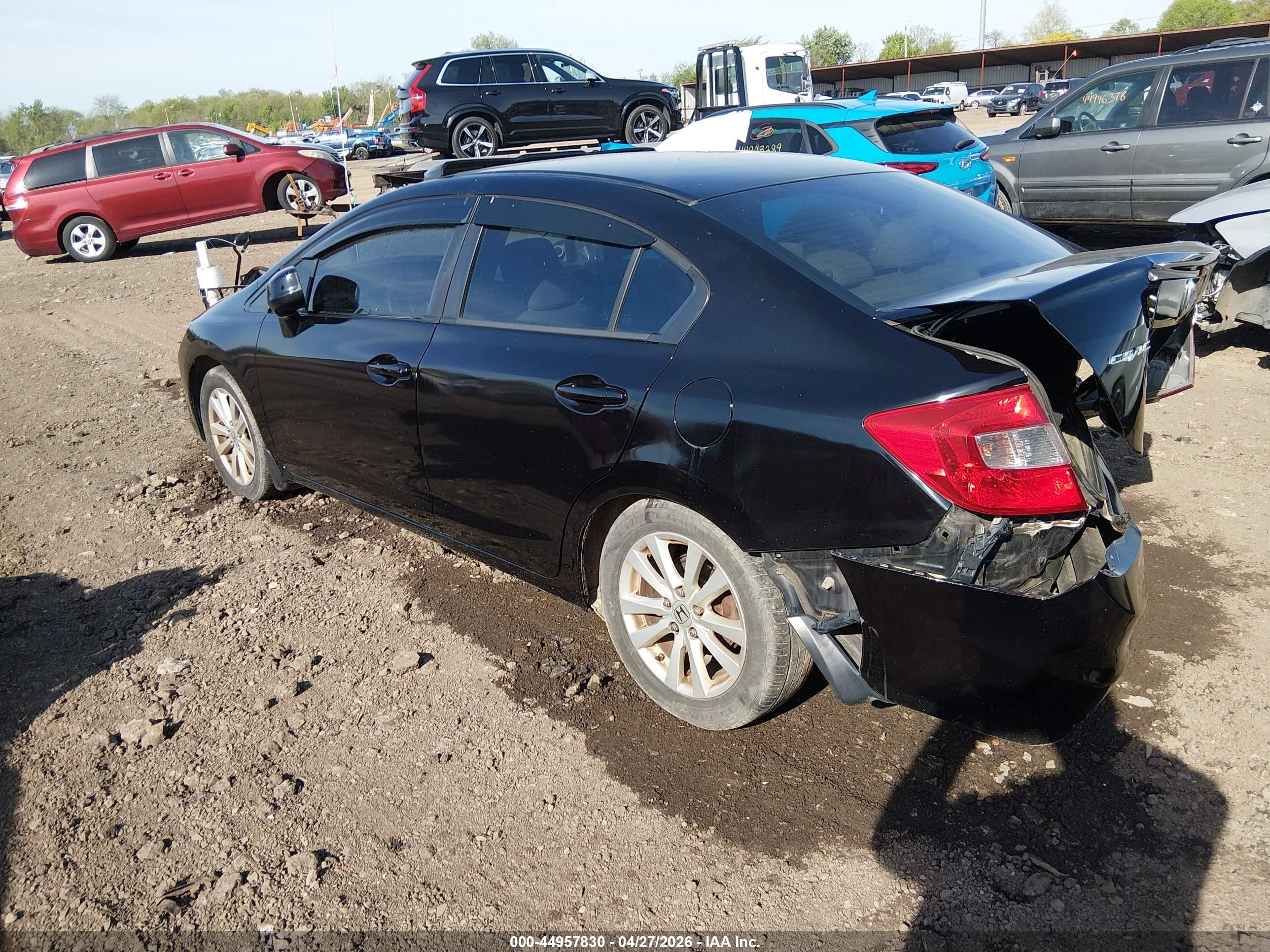 2012 Honda Civic Ex Черный vin: 2HGFB2F88CH503239