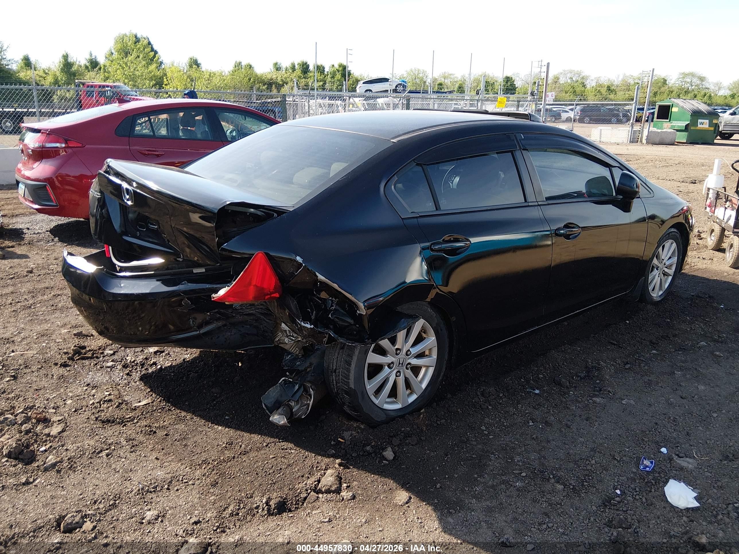 2012 Honda Civic Ex Черный vin: 2HGFB2F88CH503239