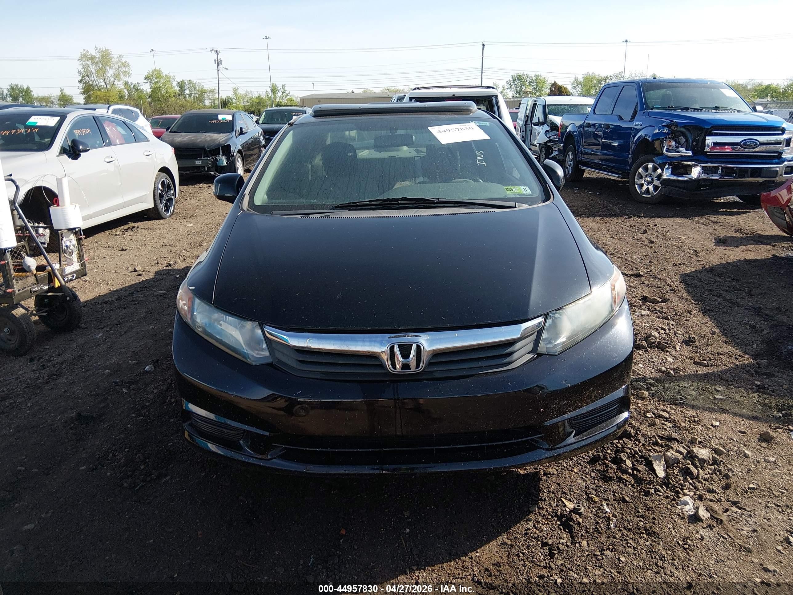 2012 Honda Civic Ex Черный vin: 2HGFB2F88CH503239