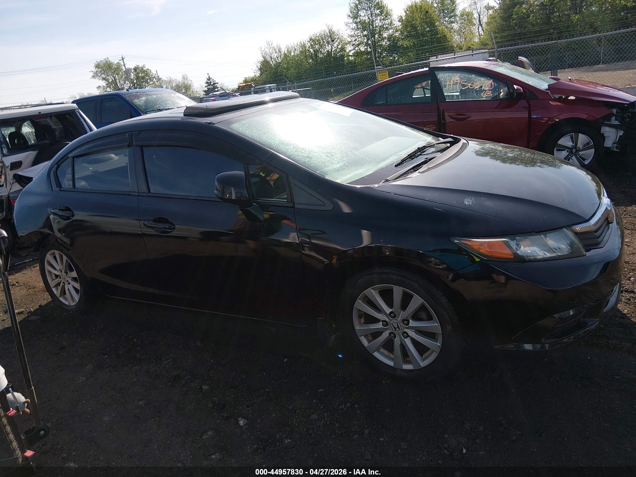 2012 Honda Civic Ex Черный vin: 2HGFB2F88CH503239