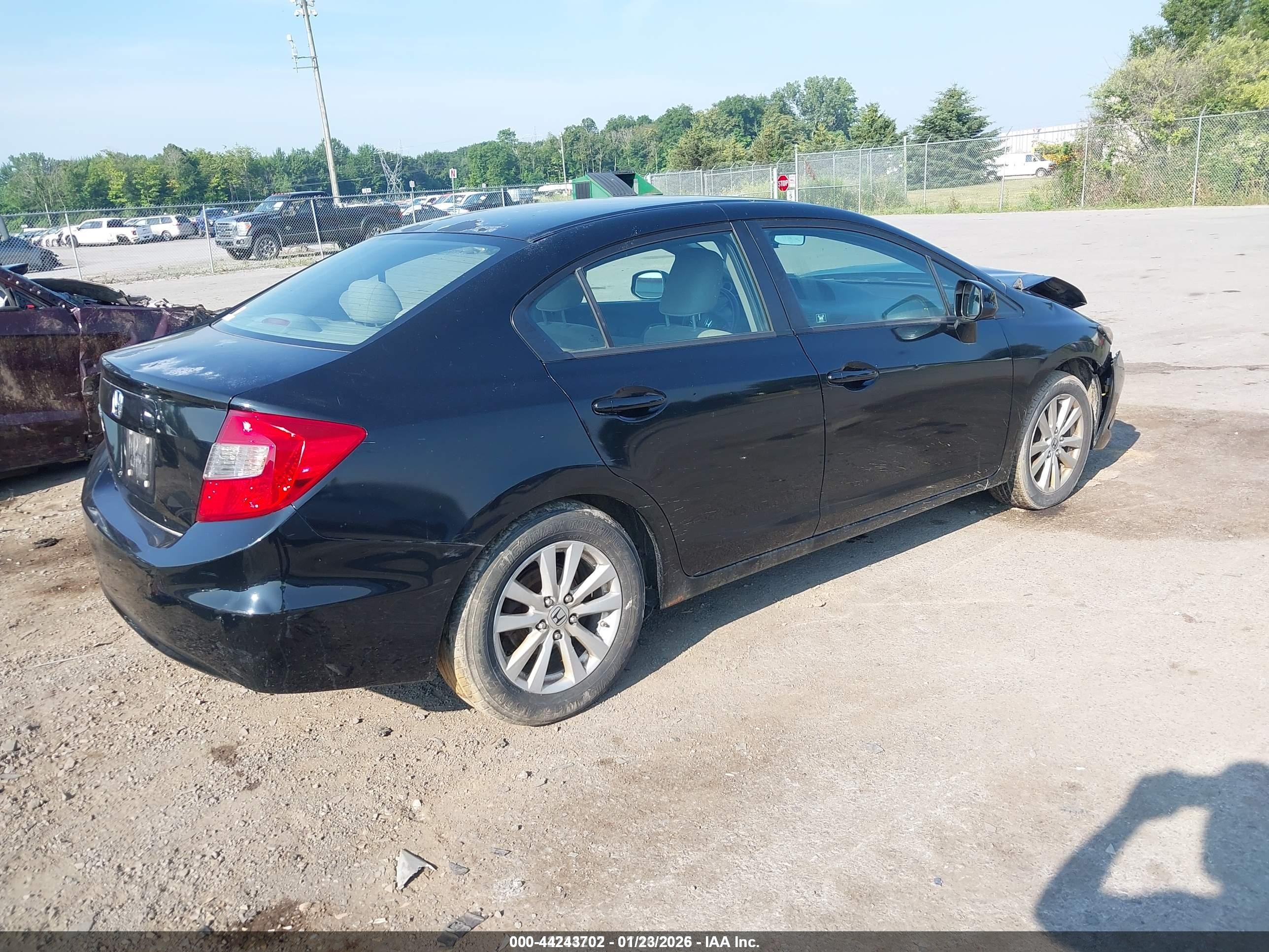 2012 Honda Civic Ex Black vin: 2HGFB2F88CH508103