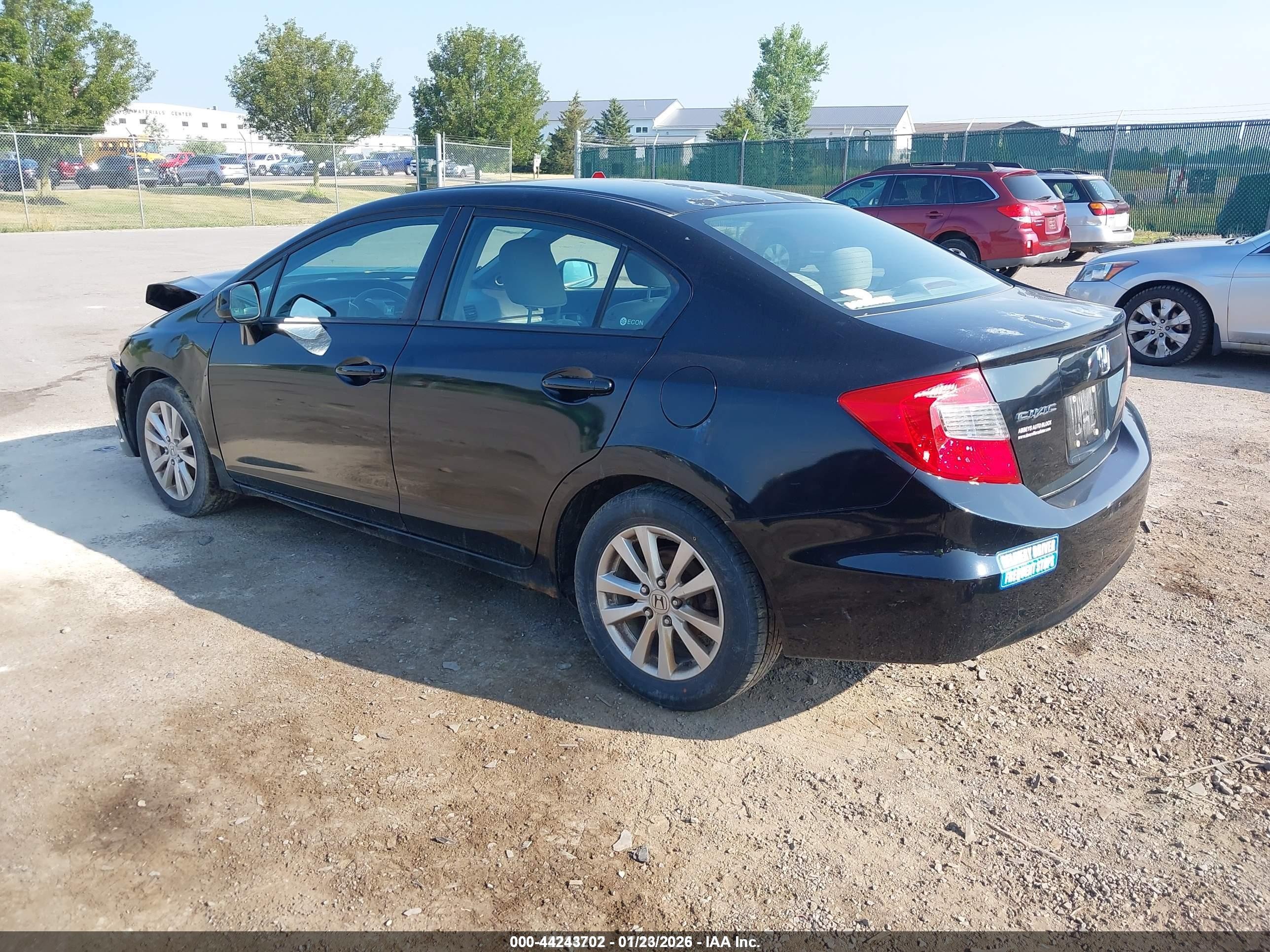 2012 Honda Civic Ex Black vin: 2HGFB2F88CH508103