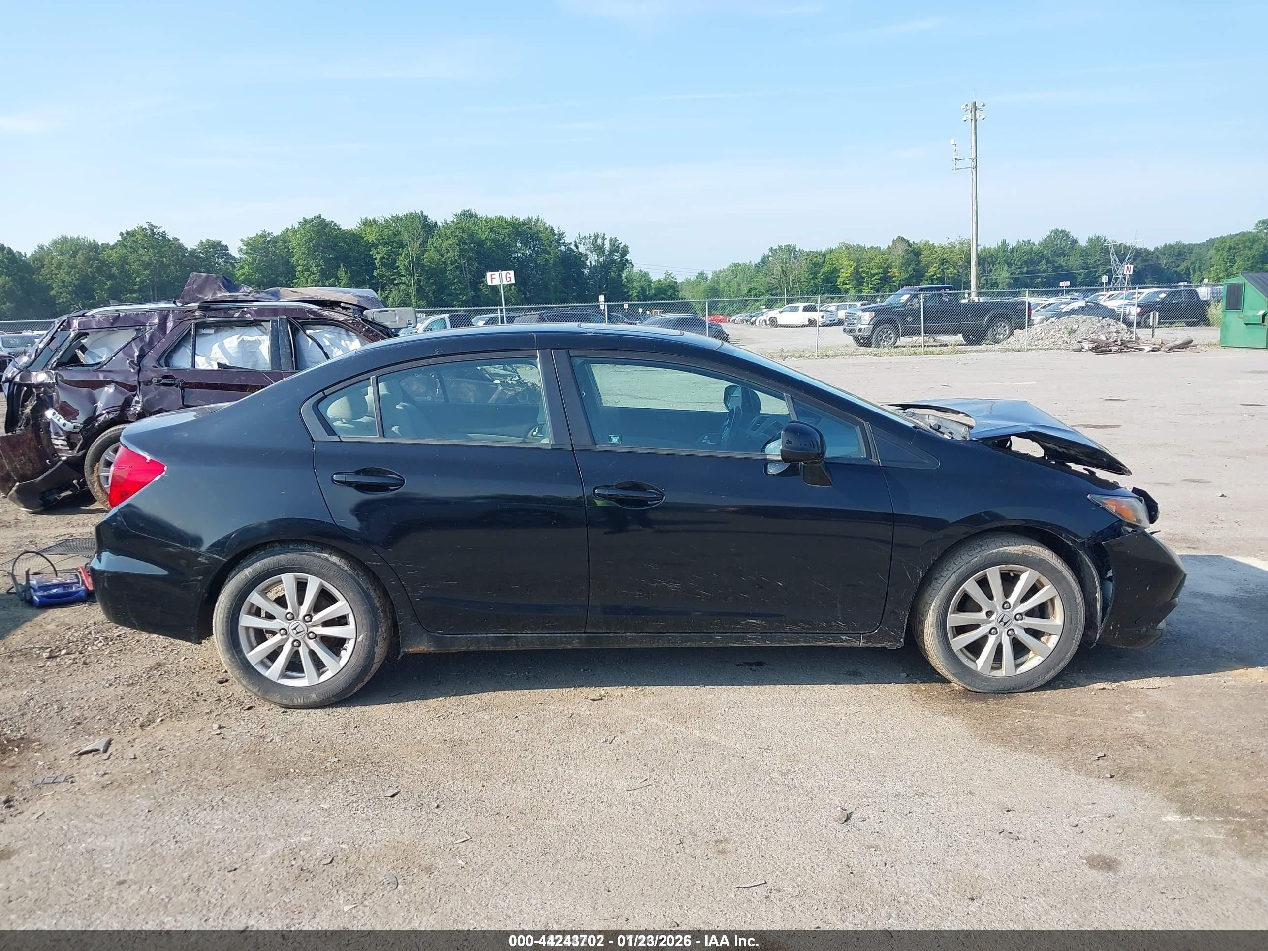 2012 Honda Civic Ex Black vin: 2HGFB2F88CH508103
