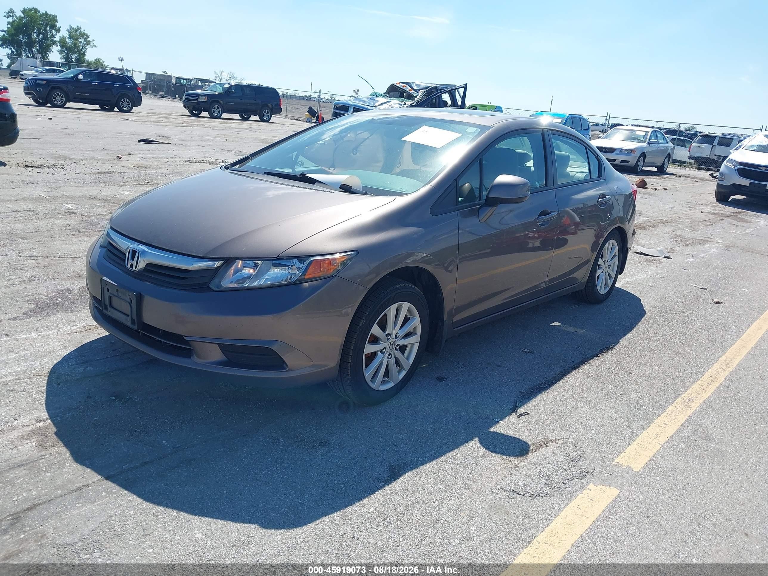 2012 Honda Civic Ex Gray vin: 2HGFB2F88CH527055
