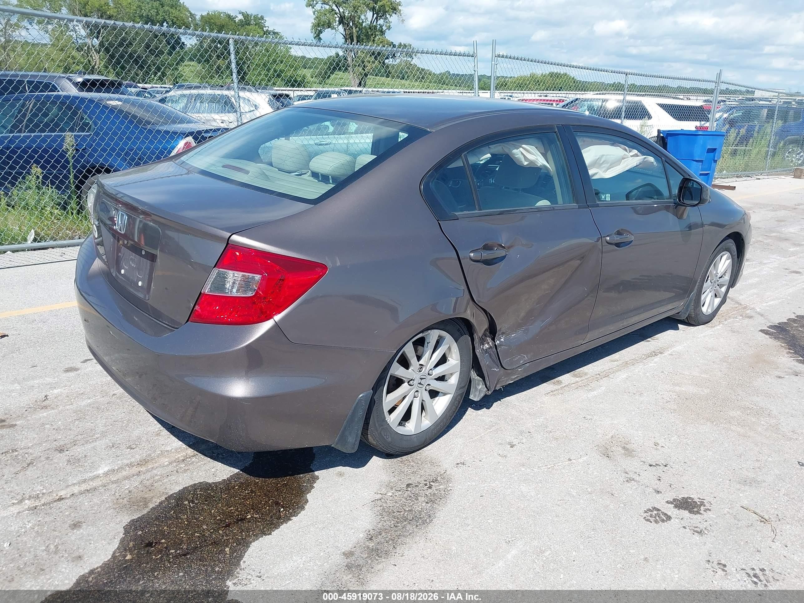 2012 Honda Civic Ex Gray vin: 2HGFB2F88CH527055