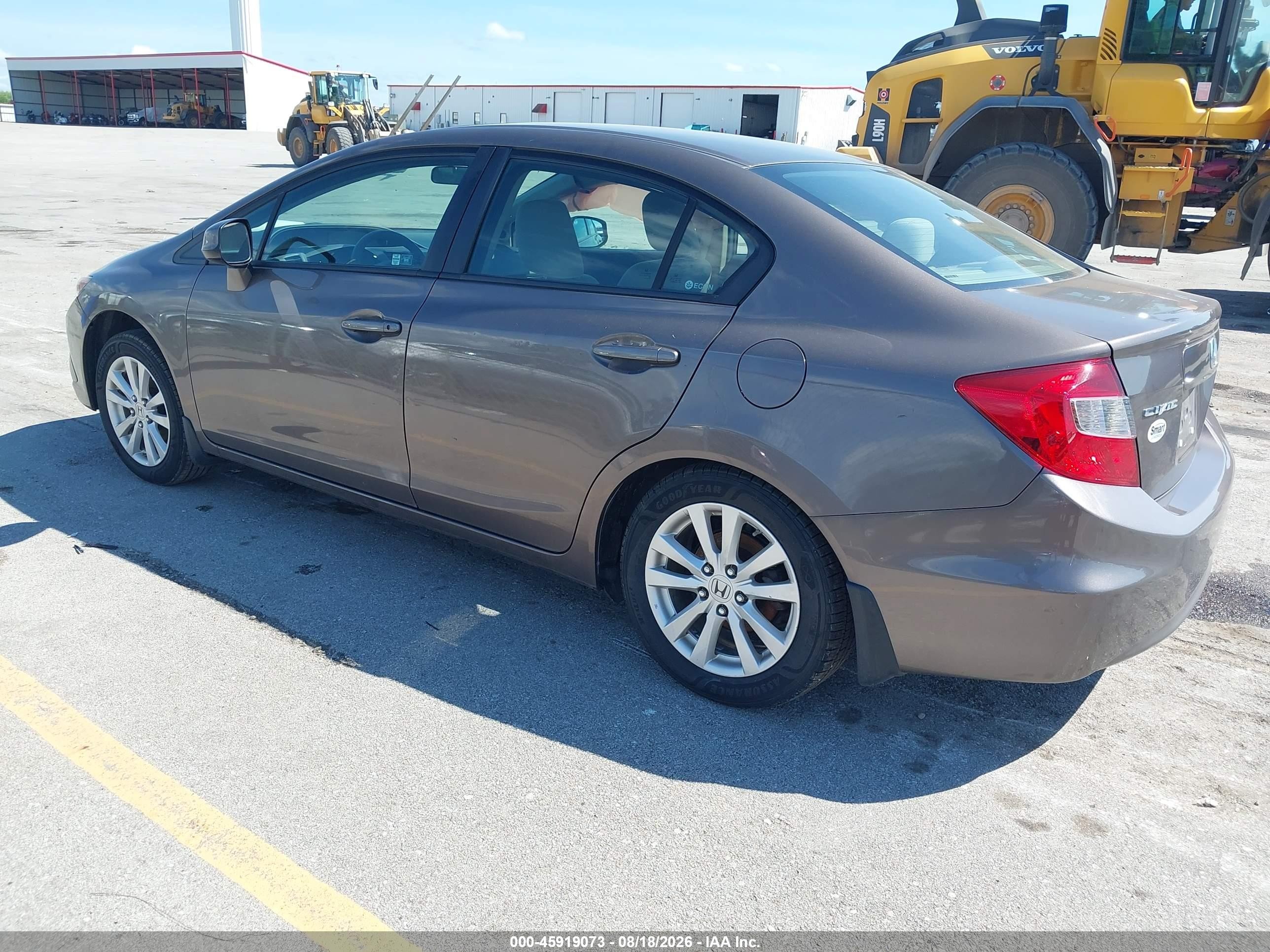 2012 Honda Civic Ex Gray vin: 2HGFB2F88CH527055