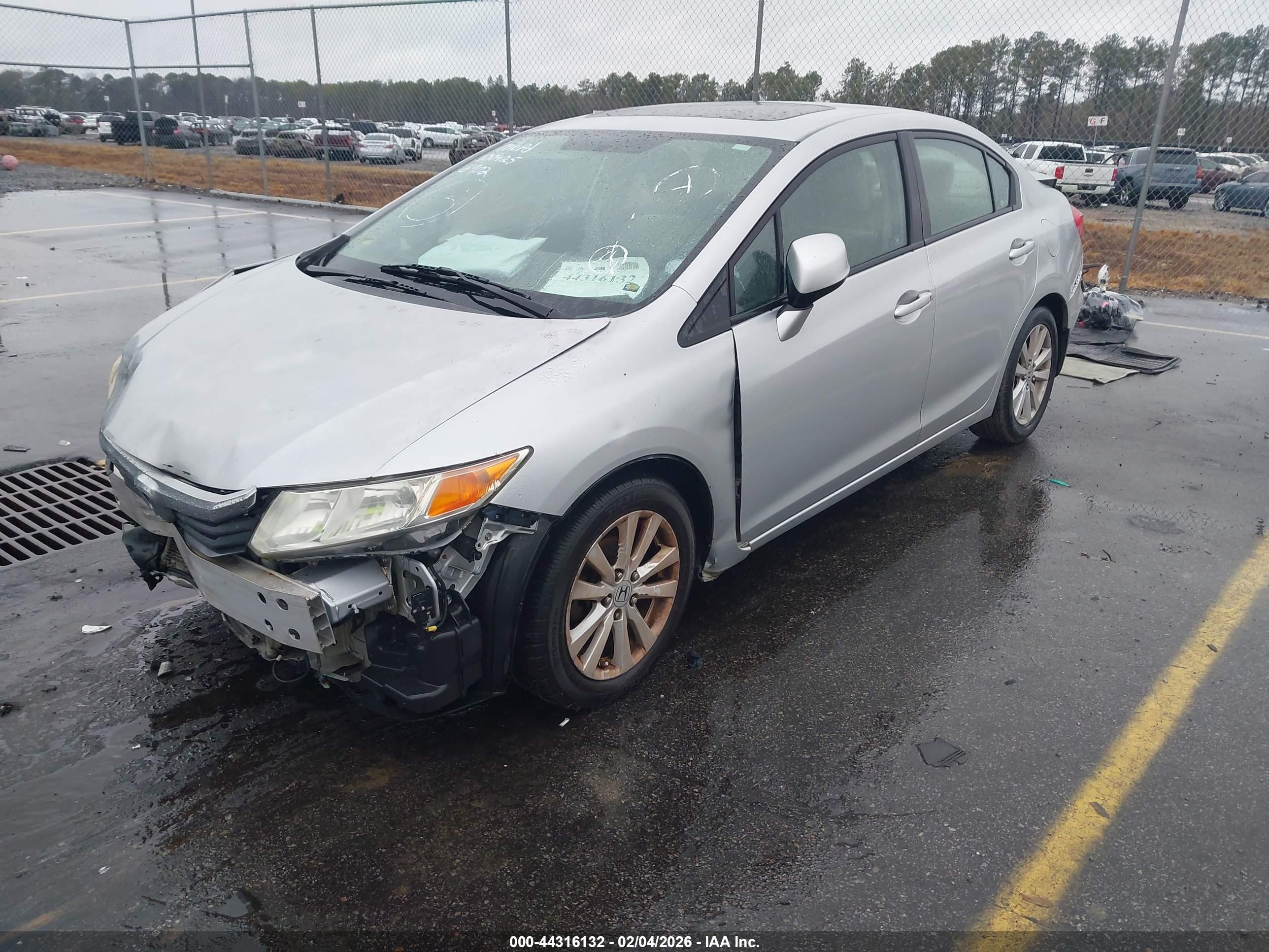 2012 Honda Civic Ex Silver vin: 2HGFB2F88CH546902