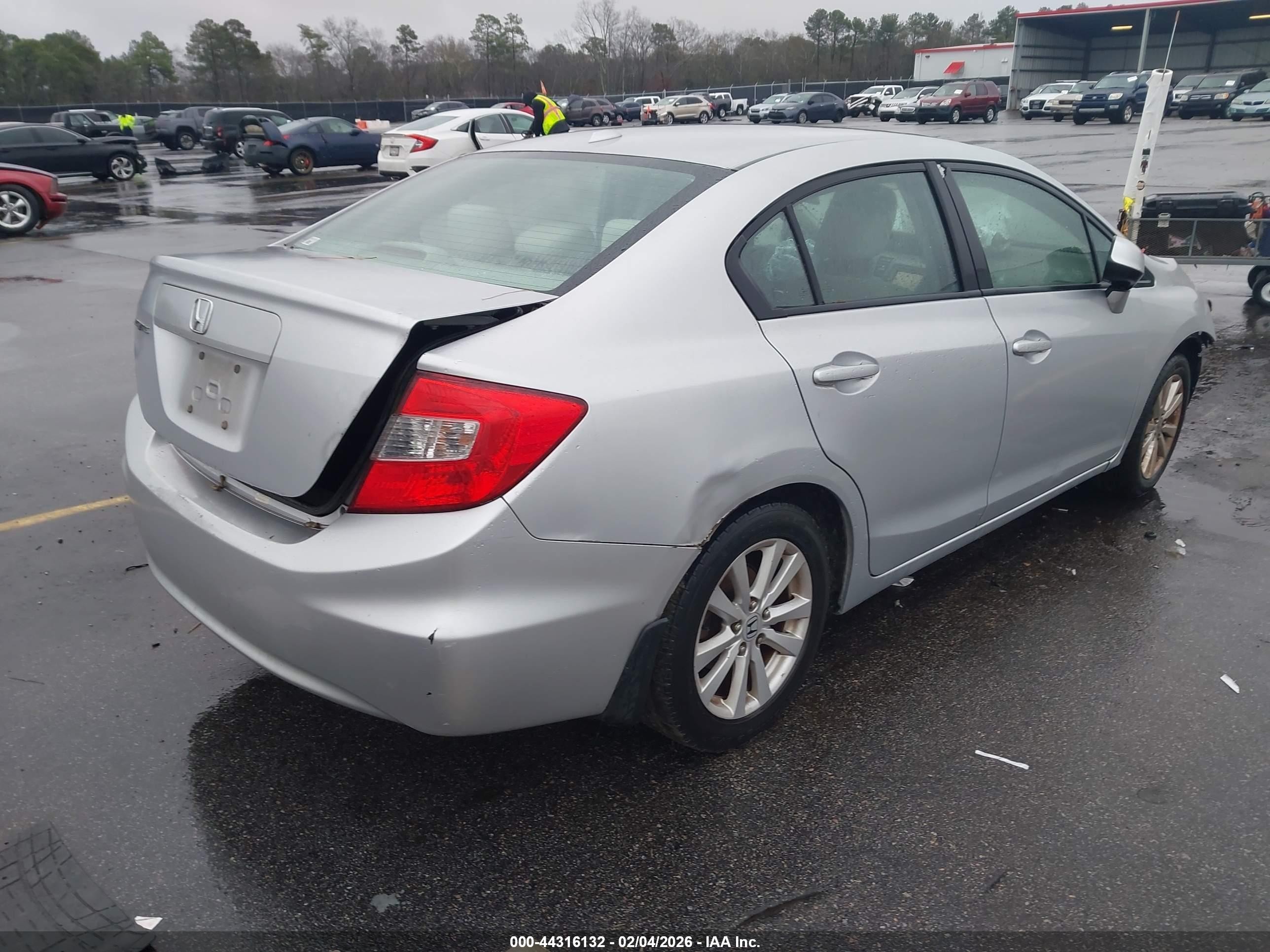 2012 Honda Civic Ex Silver vin: 2HGFB2F88CH546902