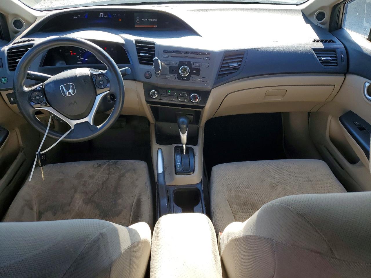 2012 Honda Civic Ex Brown vin: 2HGFB2F88CH578734