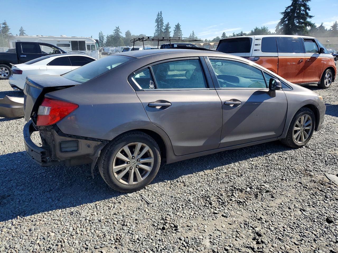 2012 Honda Civic Ex Brown vin: 2HGFB2F88CH578734