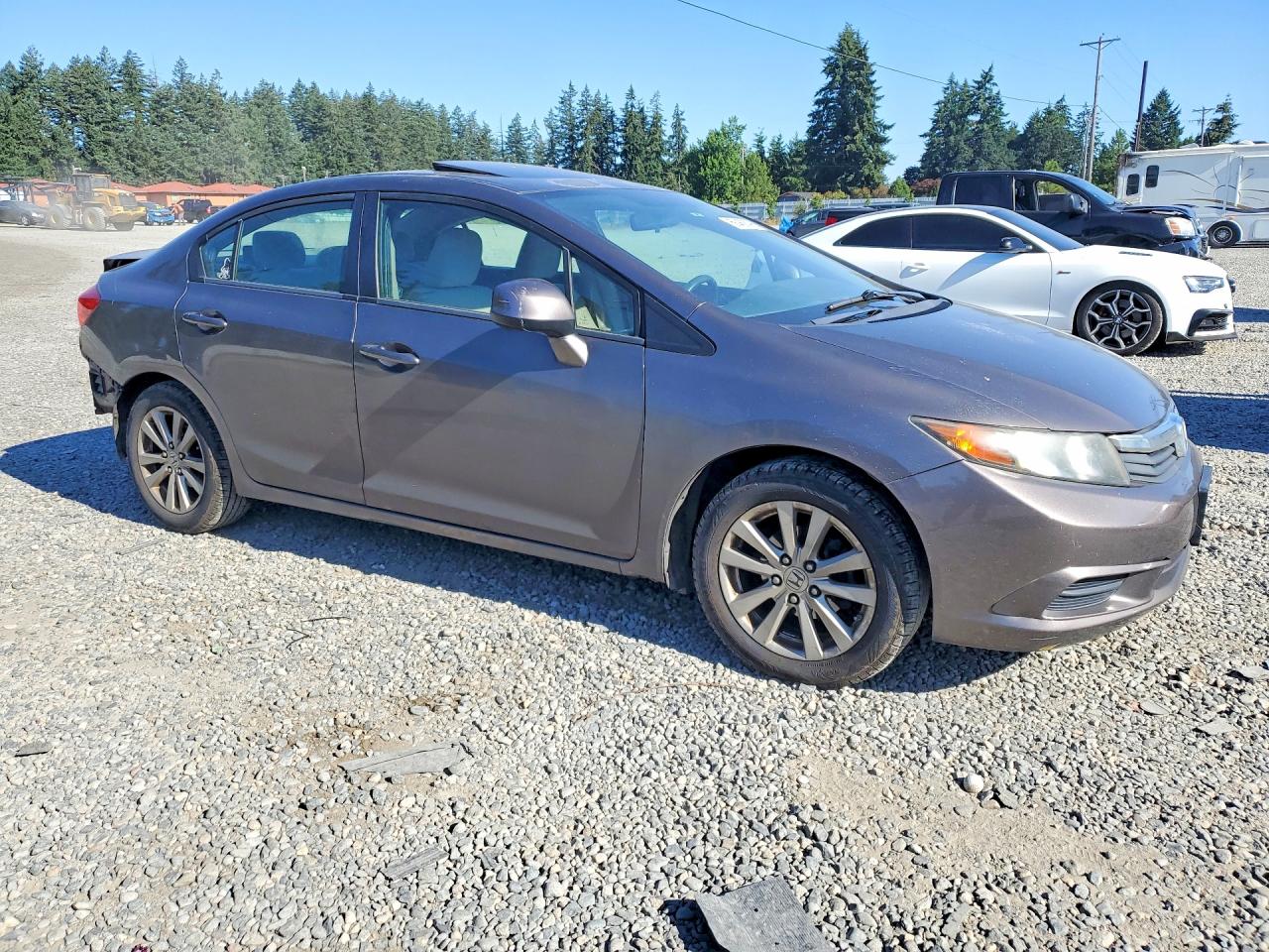 2012 Honda Civic Ex Brown vin: 2HGFB2F88CH578734