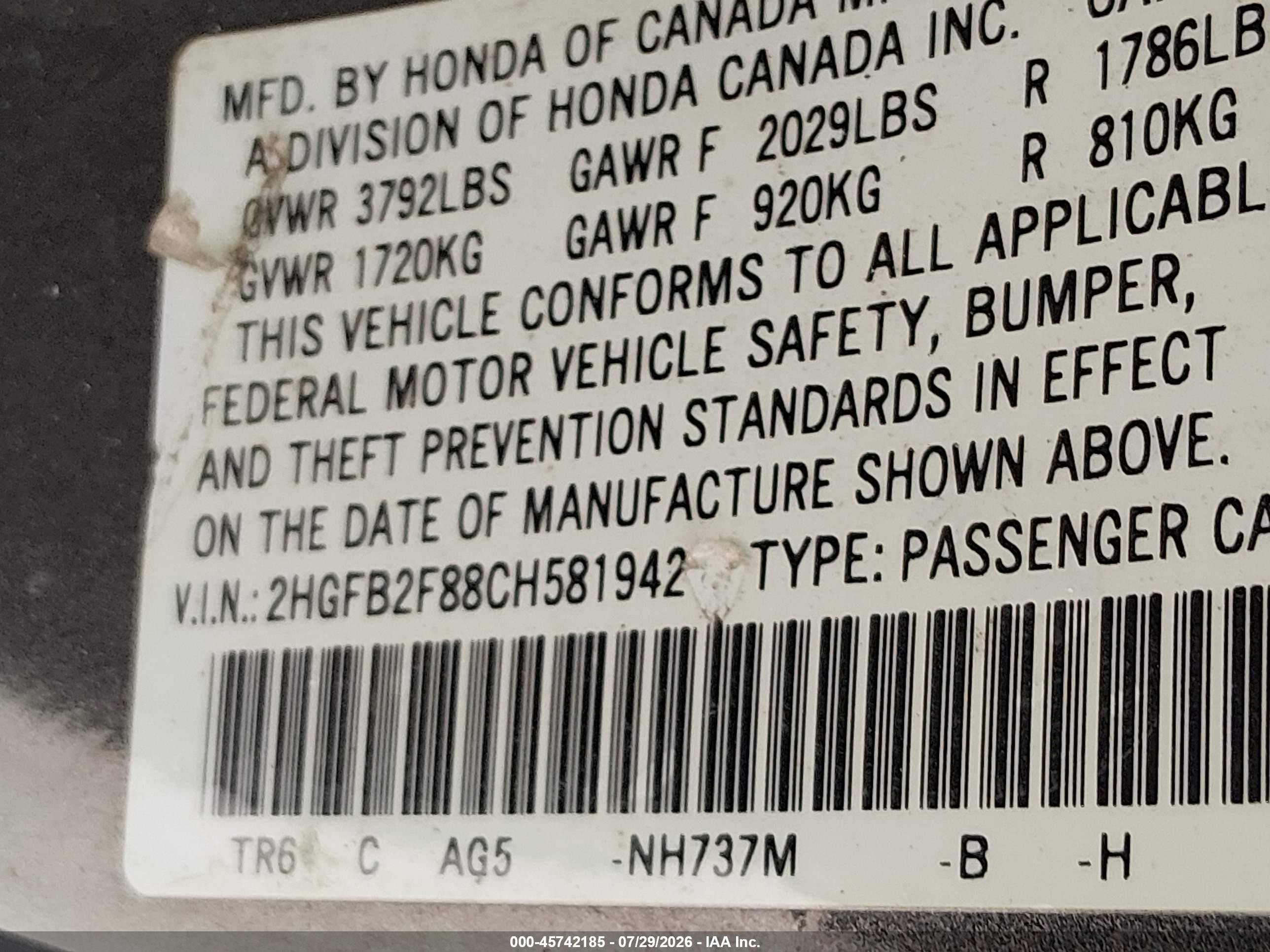 2012 Honda Civic Ex Black vin: 2HGFB2F88CH581942