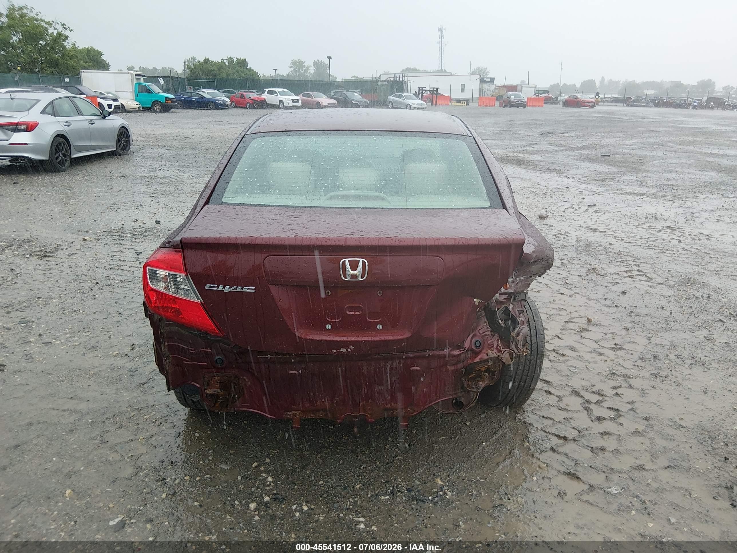 2012 Honda Civic Ex Maroon vin: 2HGFB2F88CH600912