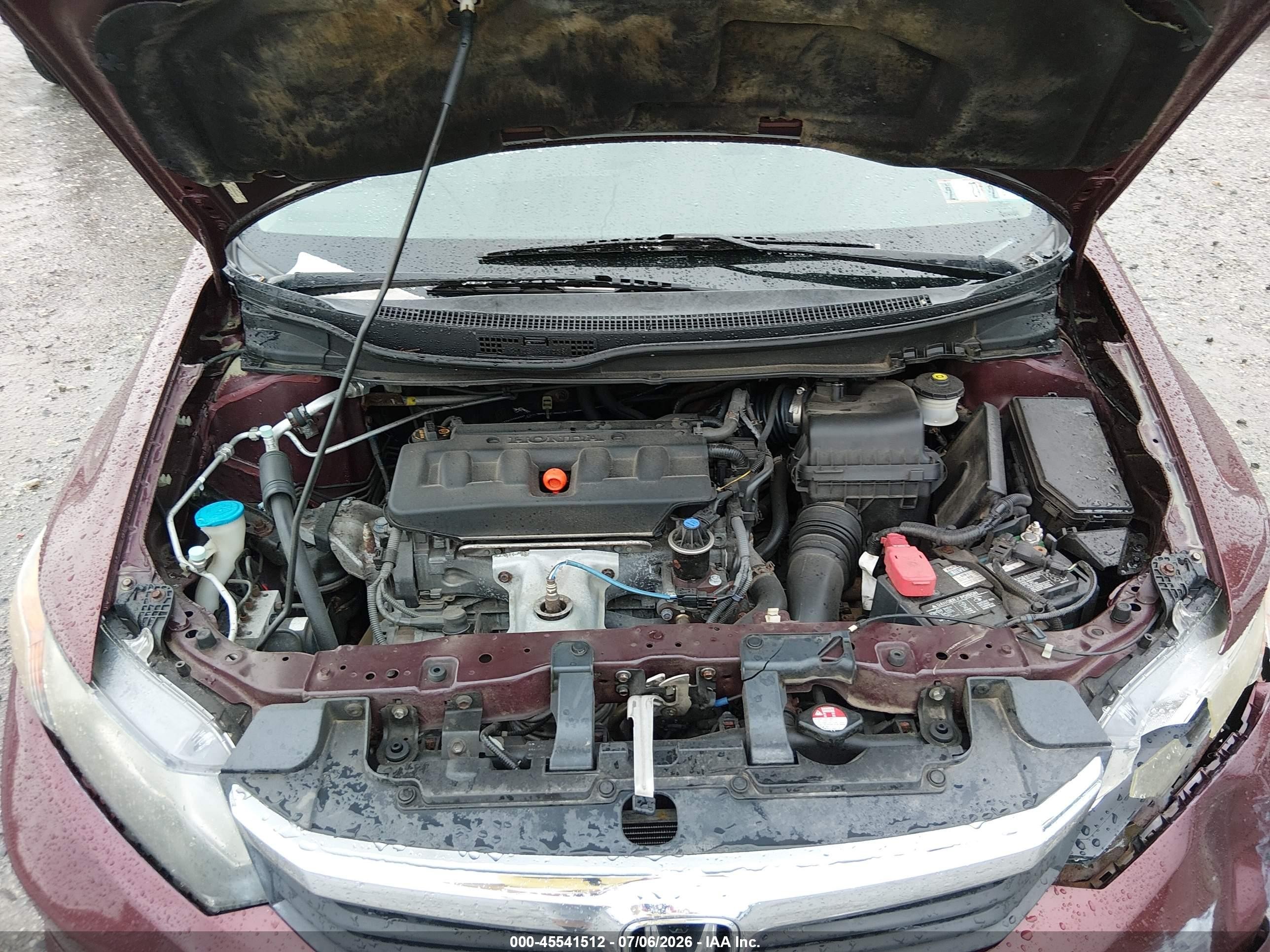 2012 Honda Civic Ex Maroon vin: 2HGFB2F88CH600912