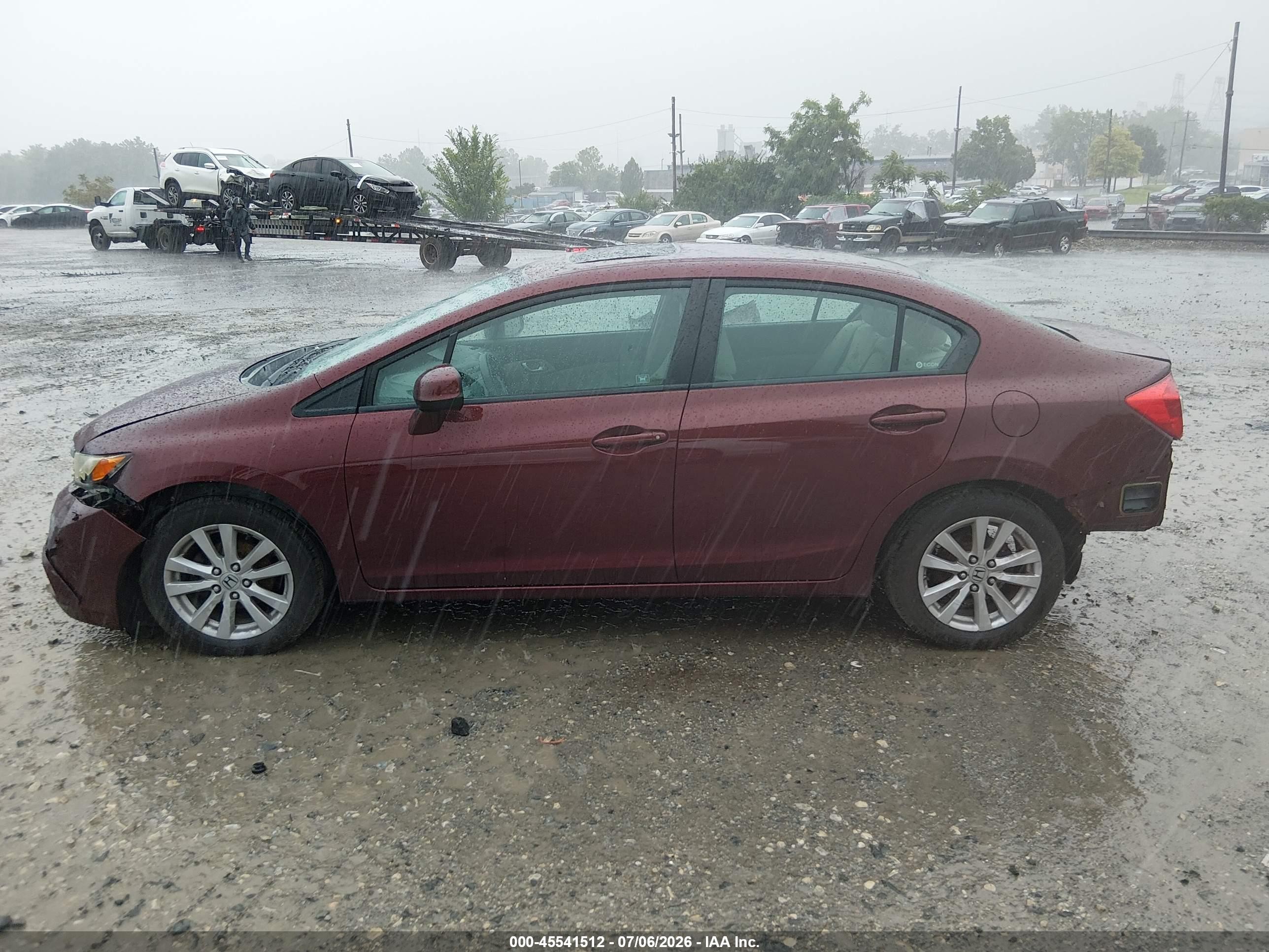 2012 Honda Civic Ex Maroon vin: 2HGFB2F88CH600912
