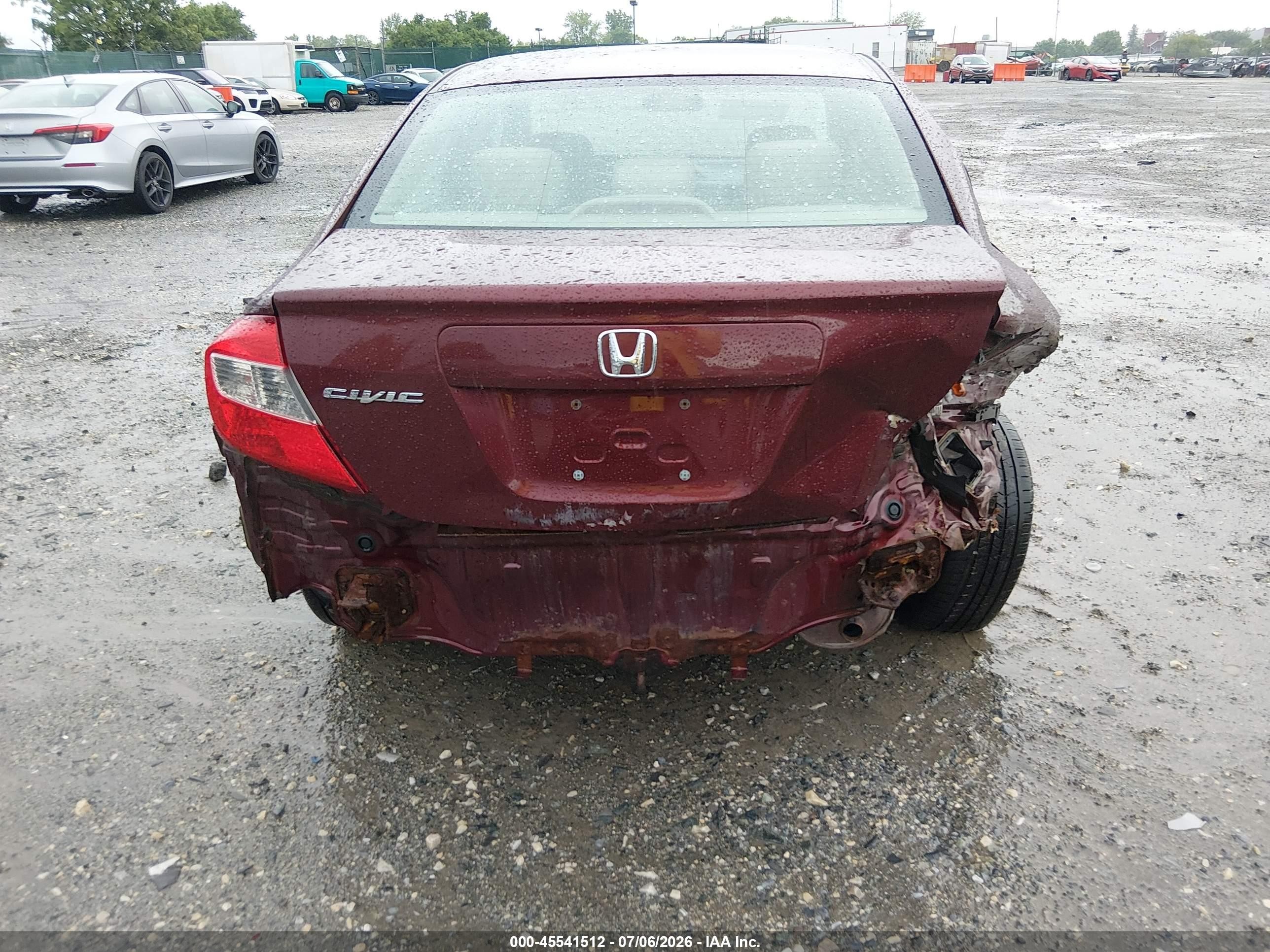 2012 Honda Civic Ex Maroon vin: 2HGFB2F88CH600912