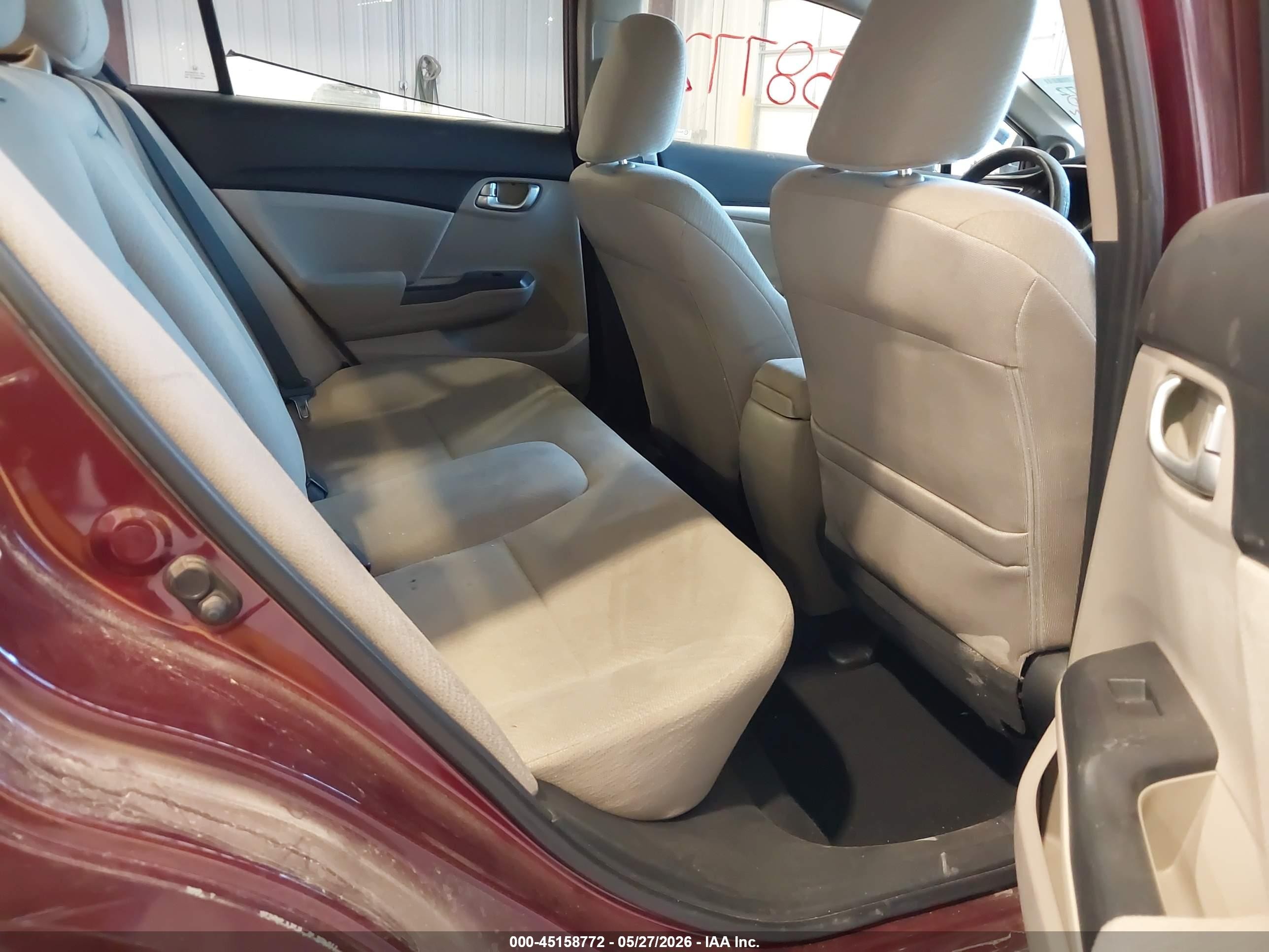 2013 Honda Civic Ex Maroon vin: 2HGFB2F88DH500441